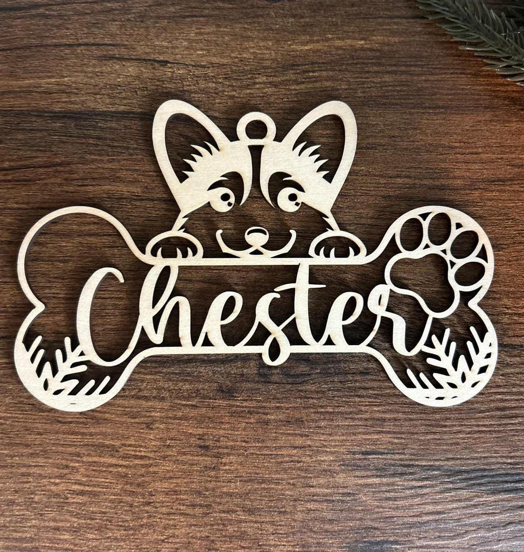 Custom Dog Paw Ornament, Personalized Dog with Name Christmas Ornament, Pet Memorial 2024 Ornament, Christmas Decor Ornament