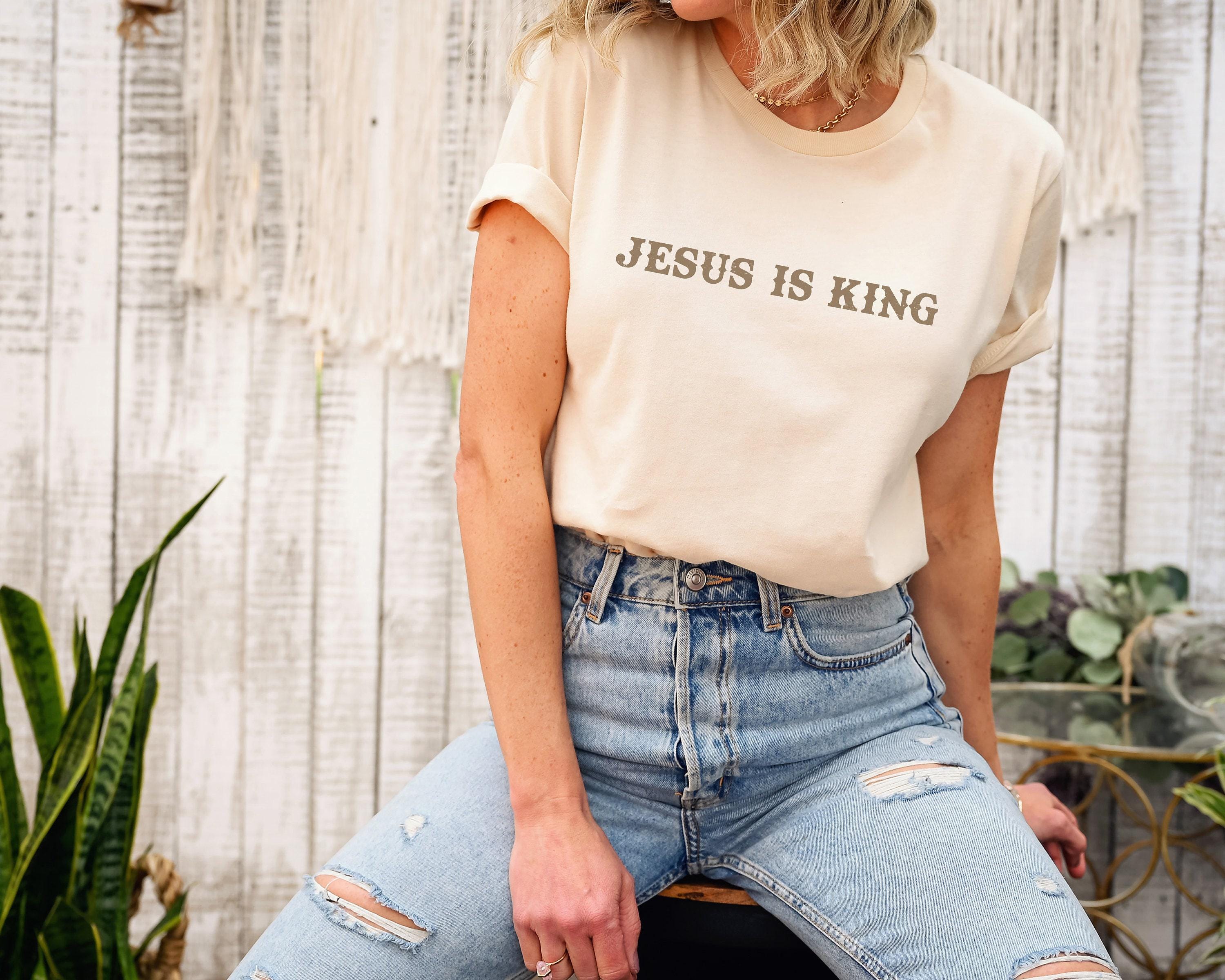 Jesus is King Hoodie, Bible Verse Sweatshirt For Women, Church Group T-Shirt, Aesthetic Christianity Gift, Church Apparel Shirt