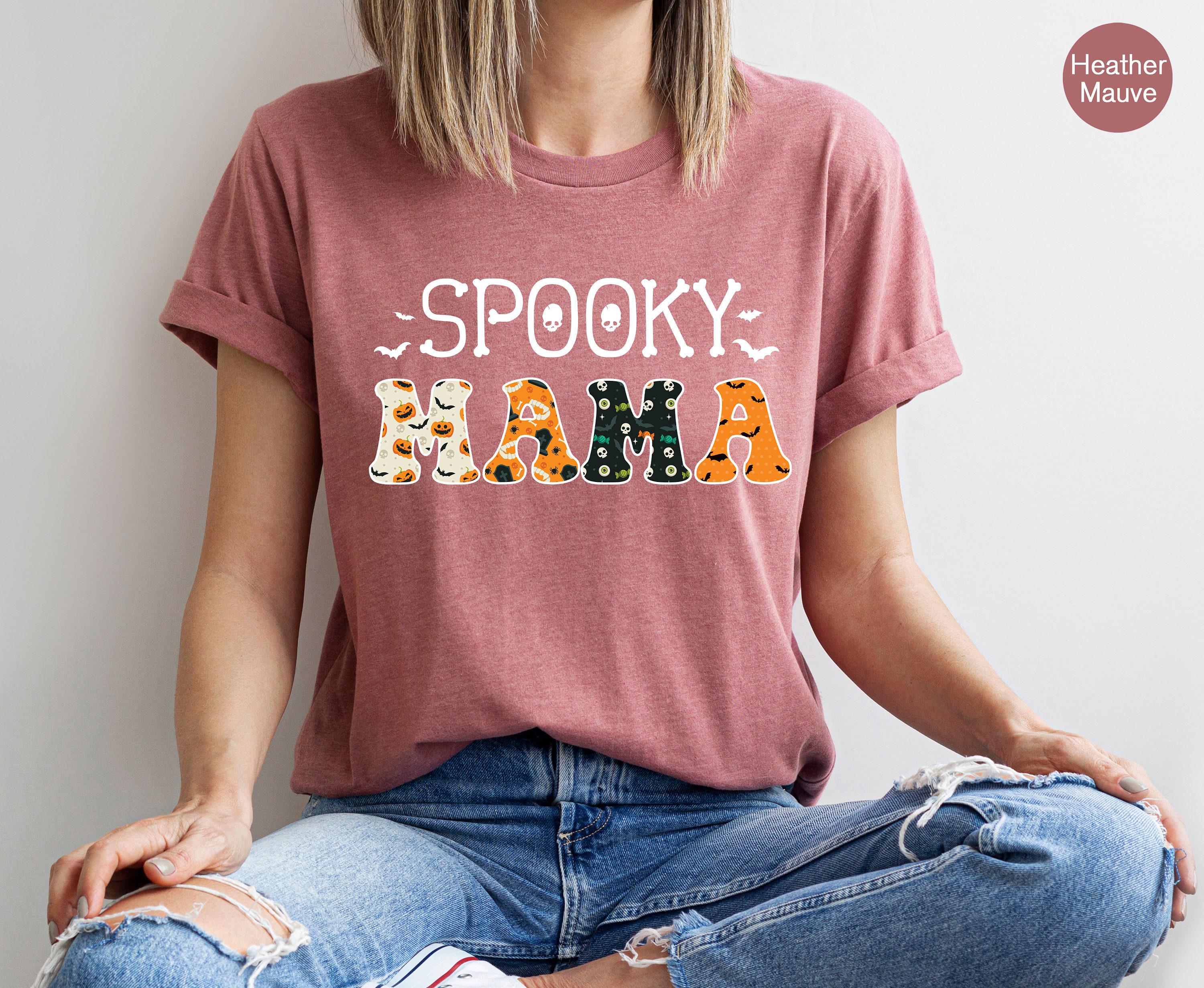 Spooky Mama Sweatshirt, Funny Halloween Shirt For Mom, Fall Shirt For Mom, Spooky Season Shirt,  Tshirt, Halloween Gifts
