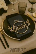 Custom Wood Name Tag, Elegant Wedding Place Card, Personalized Wooden Name Sign for Table Settings, Custom Special Dinner Name Sign