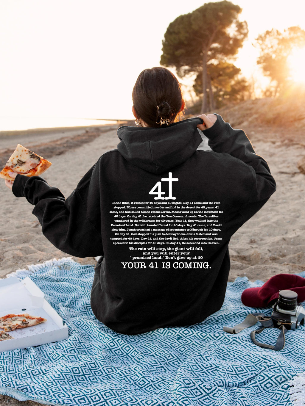 Your 41 is Coming Hoodie, Bible Verse Sweatshirt, Aesthetic Religious T-Shirt, Faith Cross Shirt, Trendy Gift For Christian Woman