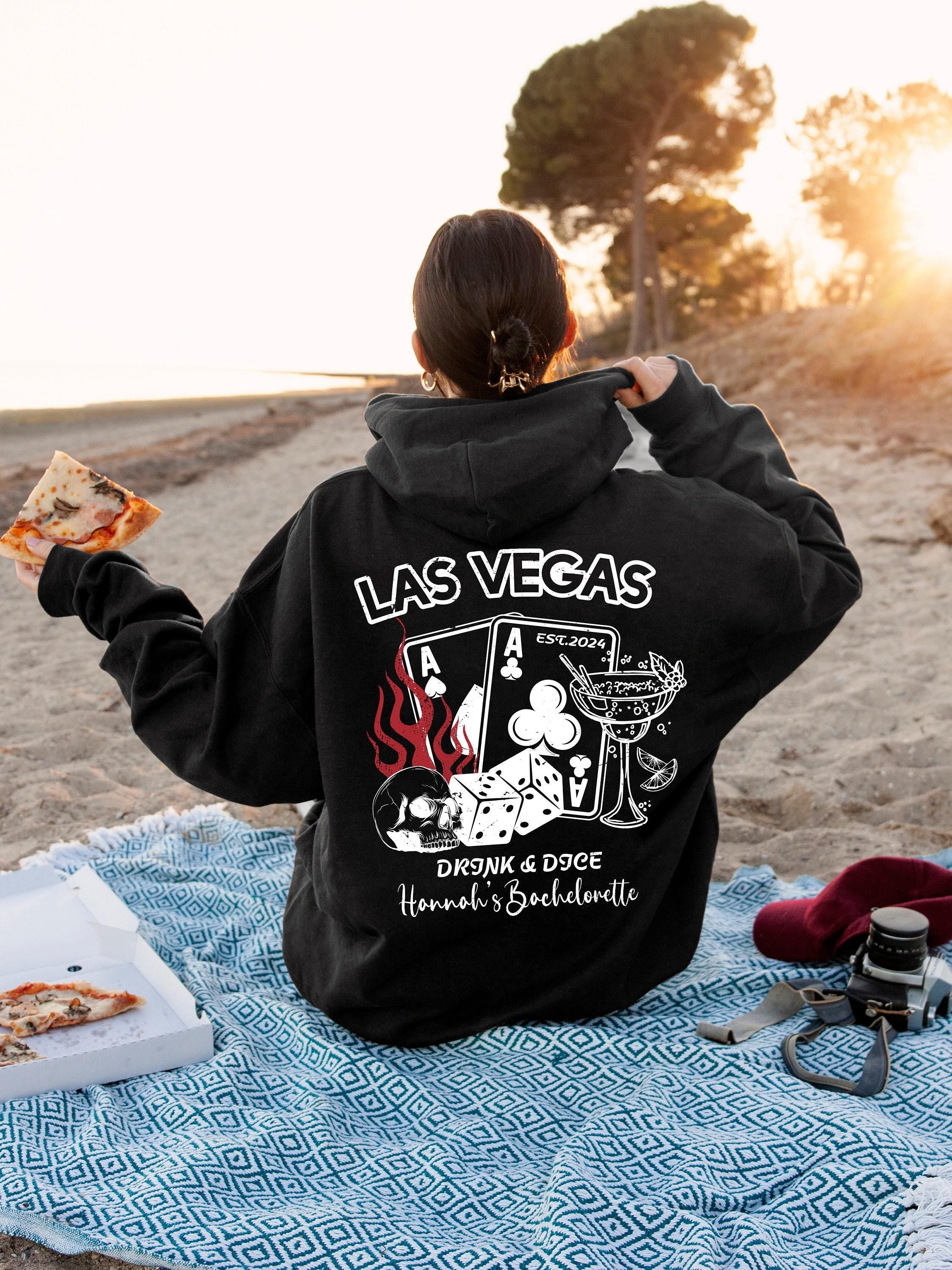 Custom Las Vegas Bachelorette Party Hoodie, Drink And Dice Sweatshirt, Retro Casino Bach Trip Shirt, Personalized Bach Party Gift