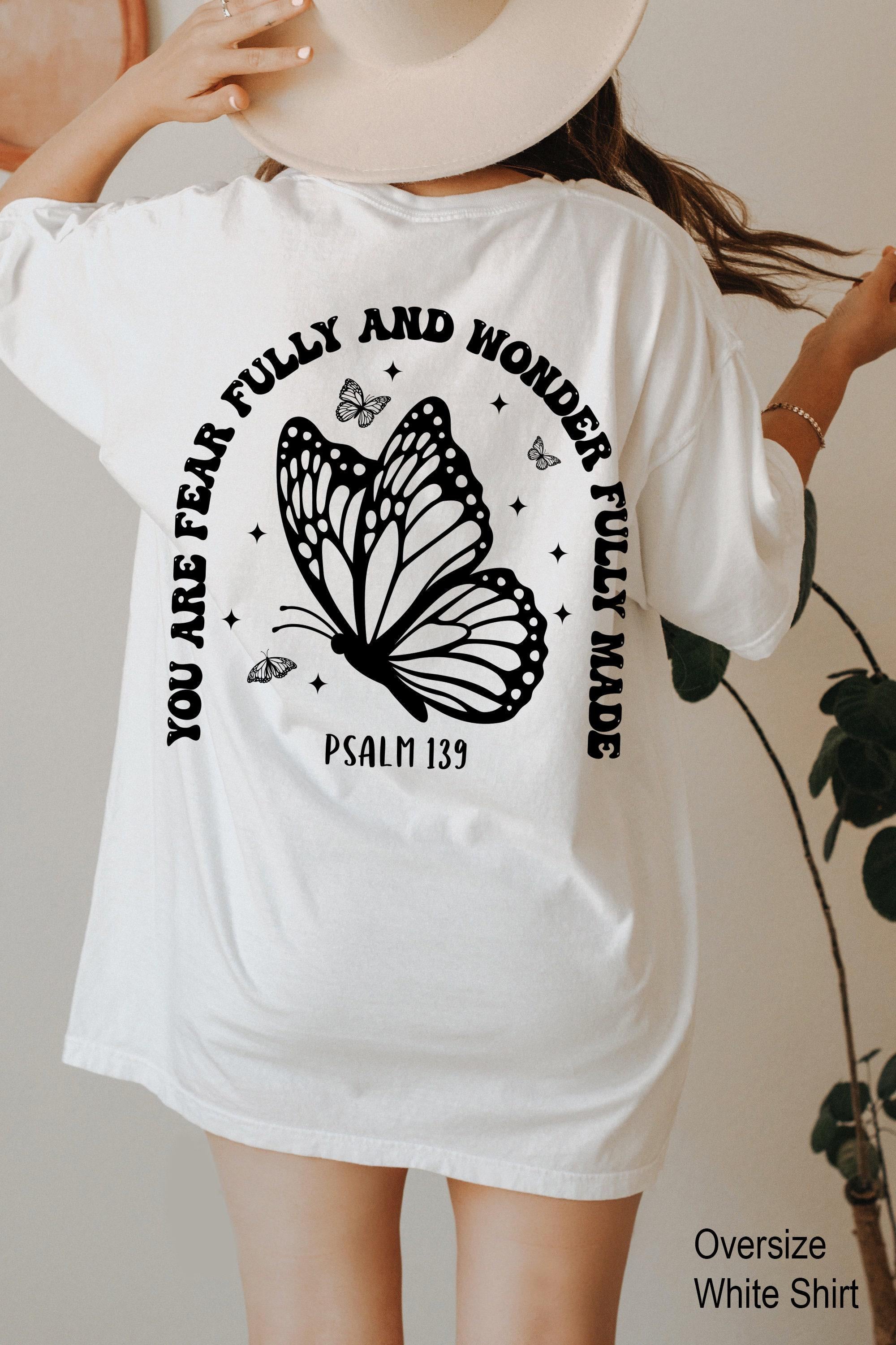 You Are Fearfully And Wonderfully Made Hoodie, Bible Verse Sweatshirt For Women, Inspirational Shirt, Religious Gift For
