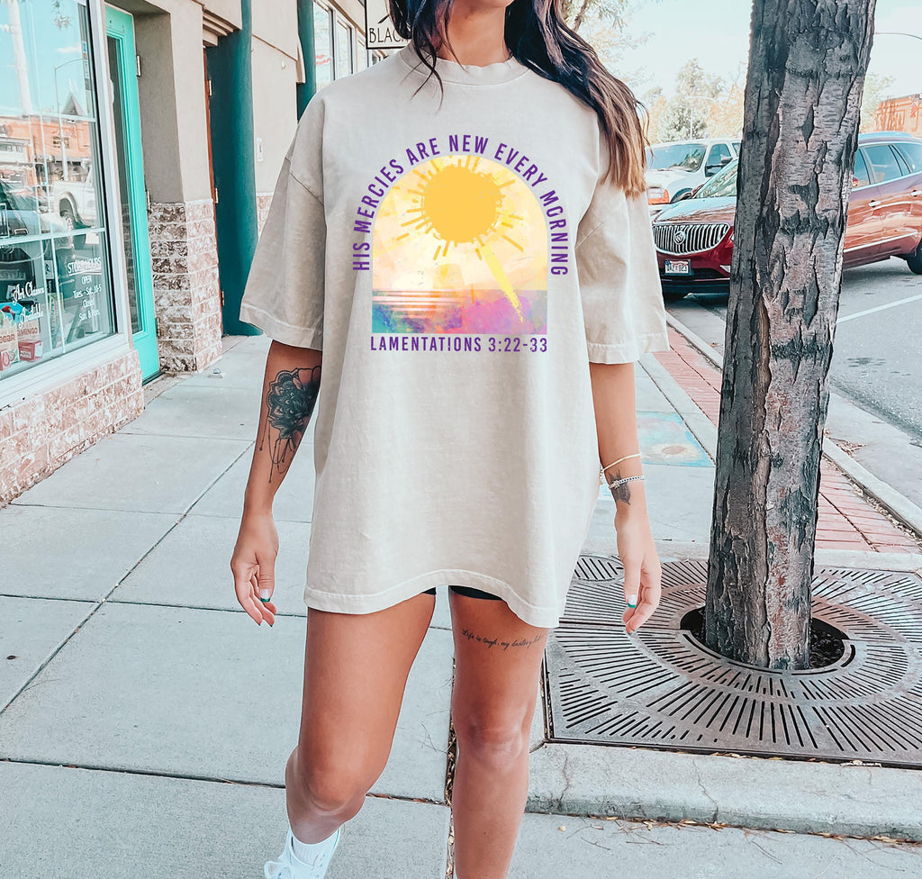 His Mercies Are New Every Morning T-Shirt, Inspirational Bible Quotes Sweatshirt, Religious Hoodie For Woman, Christian Women Gift