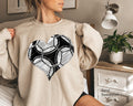 Women's Soccer Ball Heart Sweatshirt, Soccer Mom Shirt, Cute Soccer Player Shirt, Soccer Mama Shirt, Soccer Cheer Gifts For Her