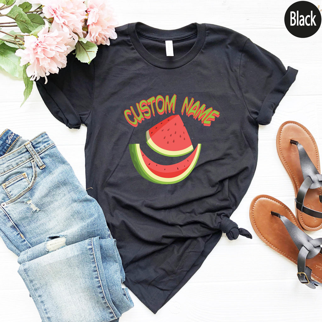 Cute Custom Shirt, Funny Custom Sweatshirt For Women, Humorous Custom Watermelon Hoodie, Personalized Gifts For Her, Unique Tshirt