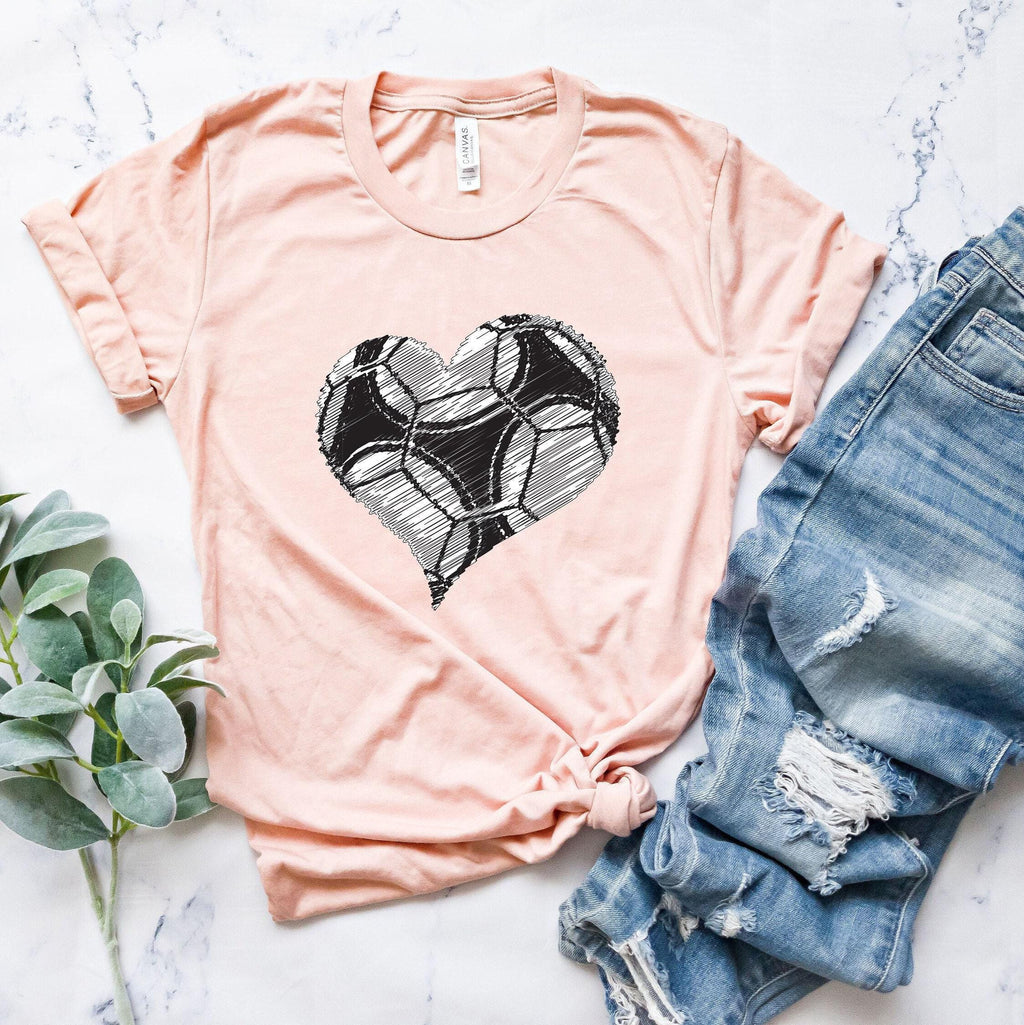 Women's Soccer Ball Heart Sweatshirt, Soccer Mom Shirt, Cute Soccer Player Shirt, Soccer Mama Shirt, Soccer Cheer Gifts For Her
