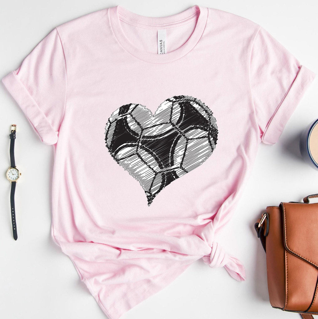 Women's Soccer Ball Heart Sweatshirt, Soccer Mom Shirt, Cute Soccer Player Shirt, Soccer Mama Shirt, Soccer Cheer Gifts For Her