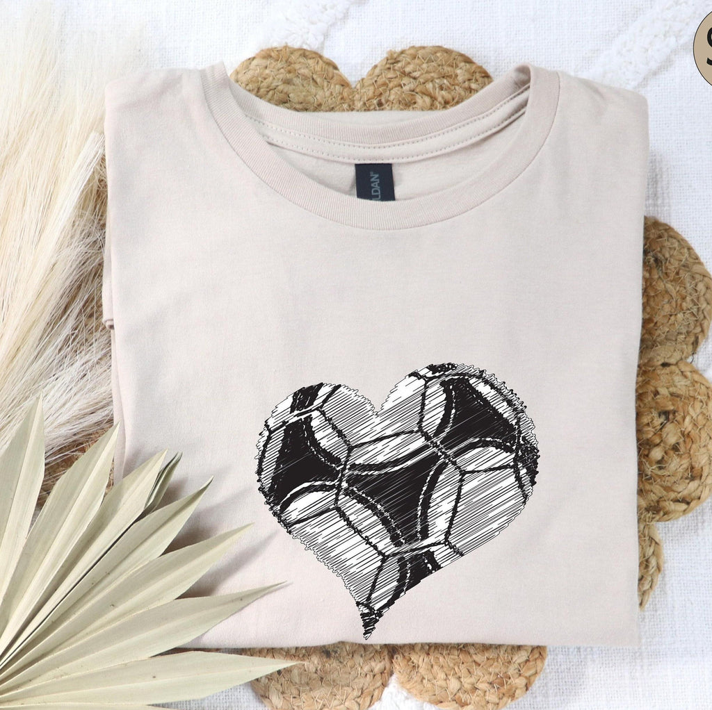 Women's Soccer Ball Heart Sweatshirt, Soccer Mom Shirt, Cute Soccer Player Shirt, Soccer Mama Shirt, Soccer Cheer Gifts For Her