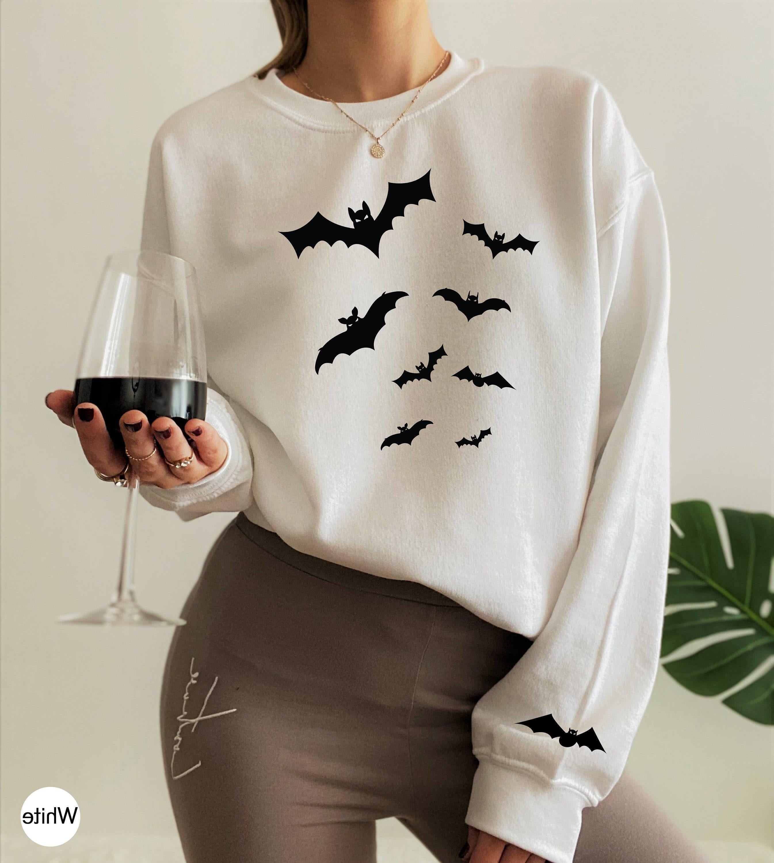 Bats Shirt, Halloween Sweatshirt For Women, Spooky Season Tshirt, Girls Fall Shirt, Halloween Gifts For Friends, Kids Halloween Shirt,K