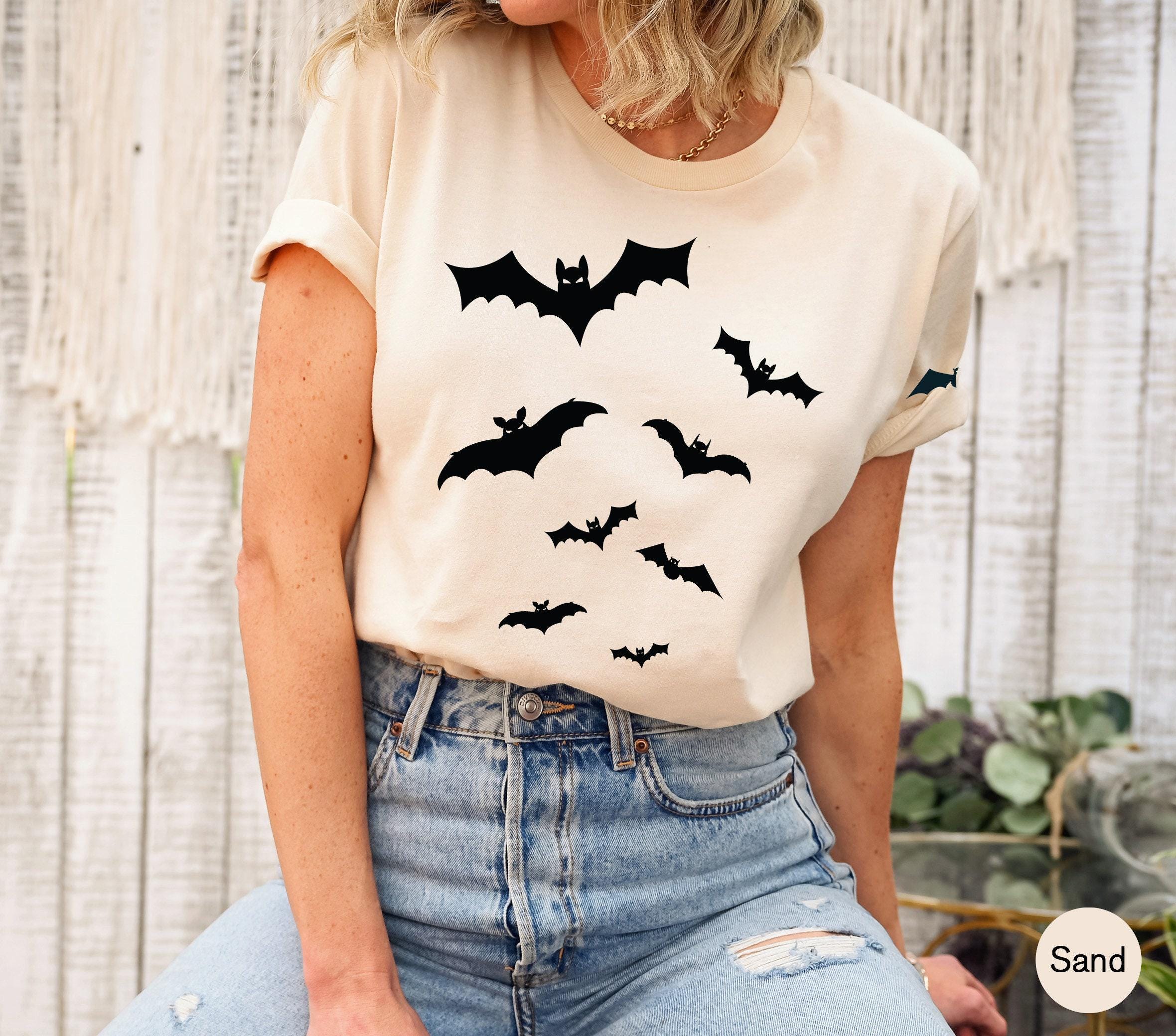 Bats Shirt, Halloween Sweatshirt For Women, Spooky Season Tshirt, Girls Fall Shirt, Halloween Gifts For Friends, Kids Ha