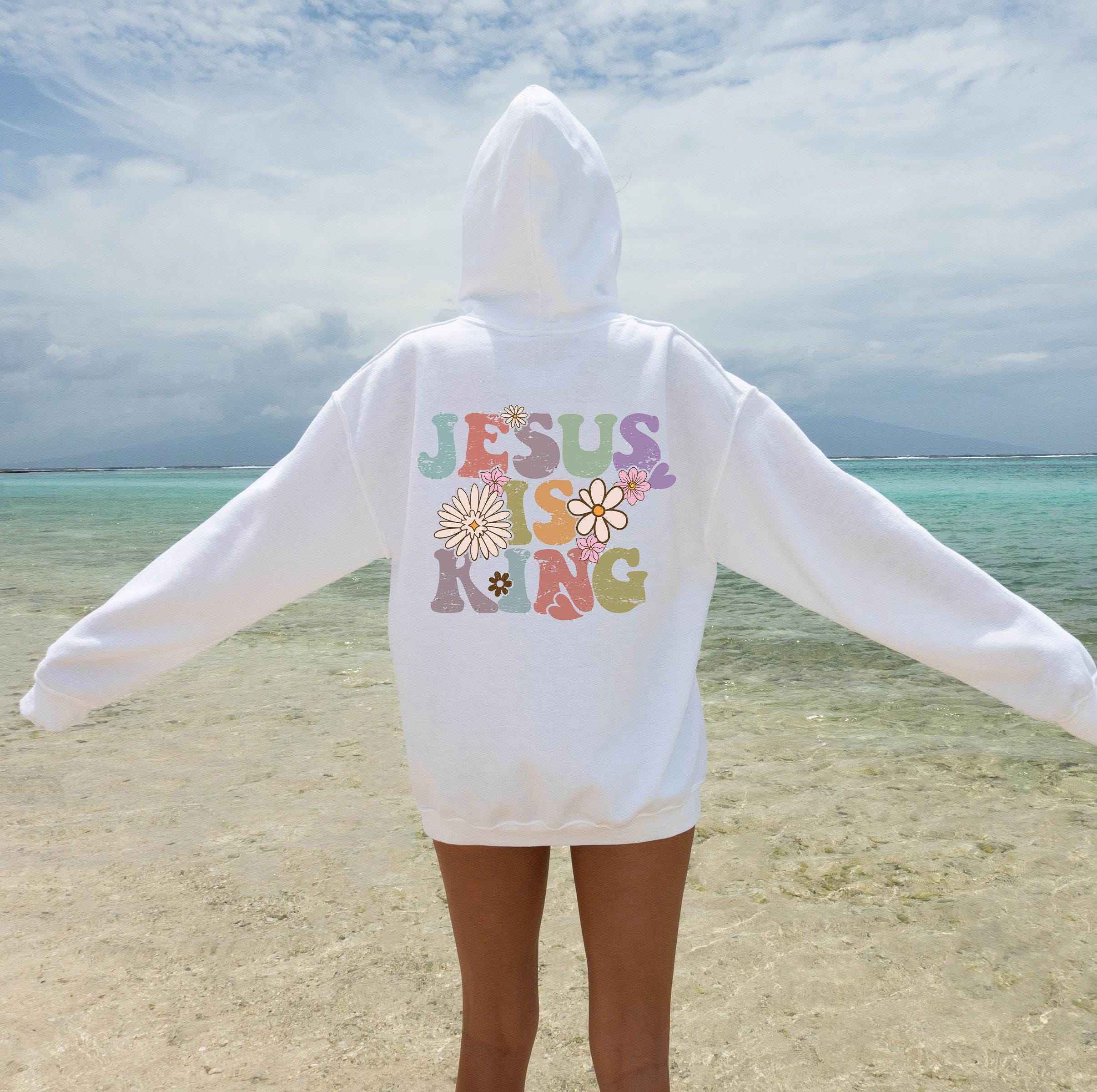 Jesus Is King Sweatshirt, Aesthetic Christian Shirt, Bible Verse Shirt, Jesus Apparel, Religious Shirt, Faith Hoodie, Ch
