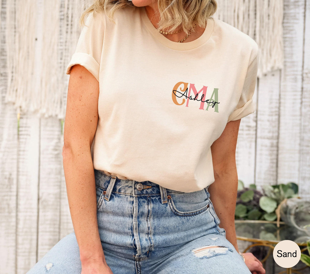 Custom Certified Medical Assistant Sweatshirt, Custom CMA Shirt For Women, Personalized Nurse Gifts, Medical Assistant Graduation Gift