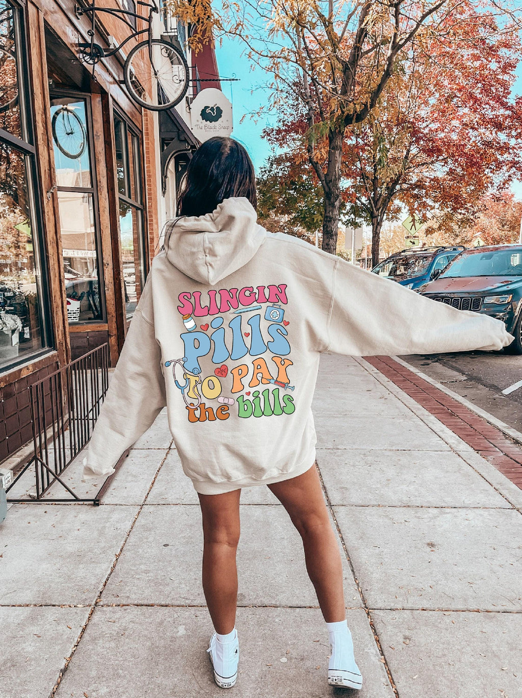 Slinging Pills To Pay The Bills Sweatshirt, Funny Nurse Shirt, RN Shirt For Women, Cute Nurse Tshirt, Nursing Student Graduation Gifts
