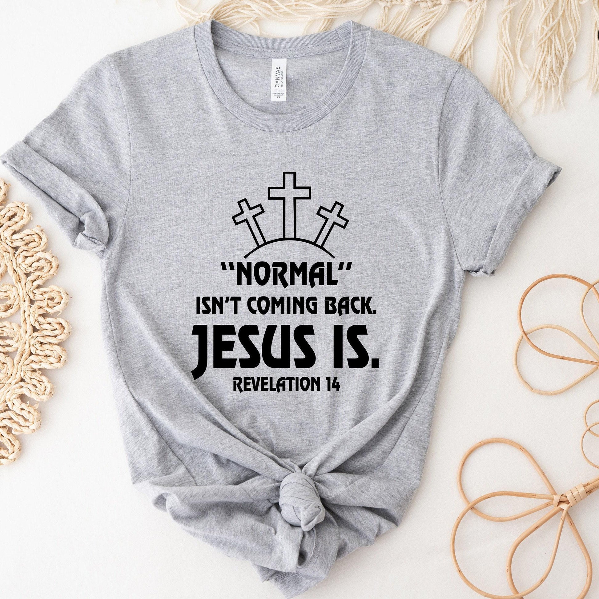 Normal Isn't Coming Back Jesus Is Sweatshirt, Revelation 14 Shirt, Bible Verse Hoodie, Trendy Christian T shirt, Motivational Tee