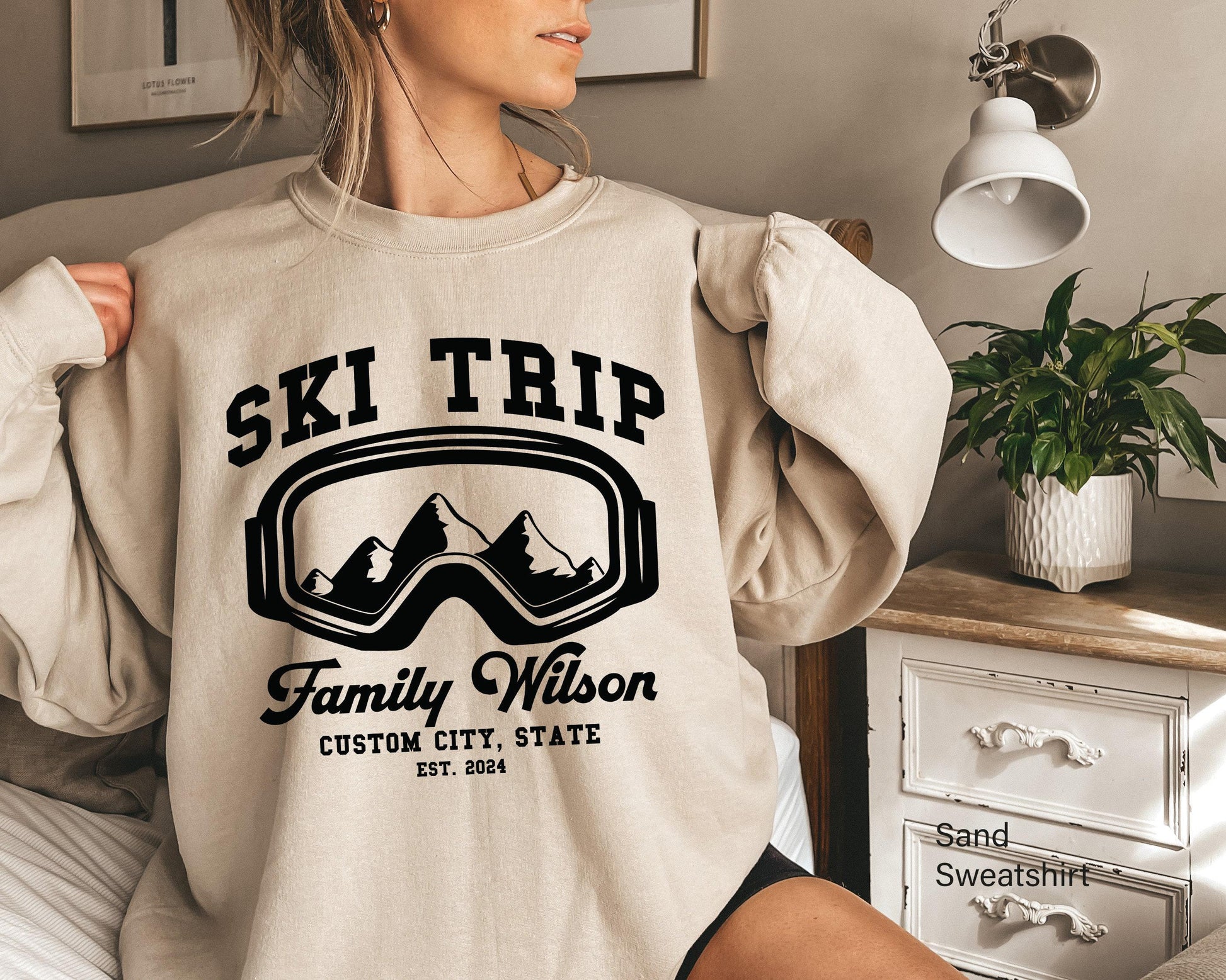 Ski Trip Sweatshirt, Custom Family Hoodie For Women, Personalized City Shirt, Skiing Sweater, Winter Season Sweat, Gift For Skier