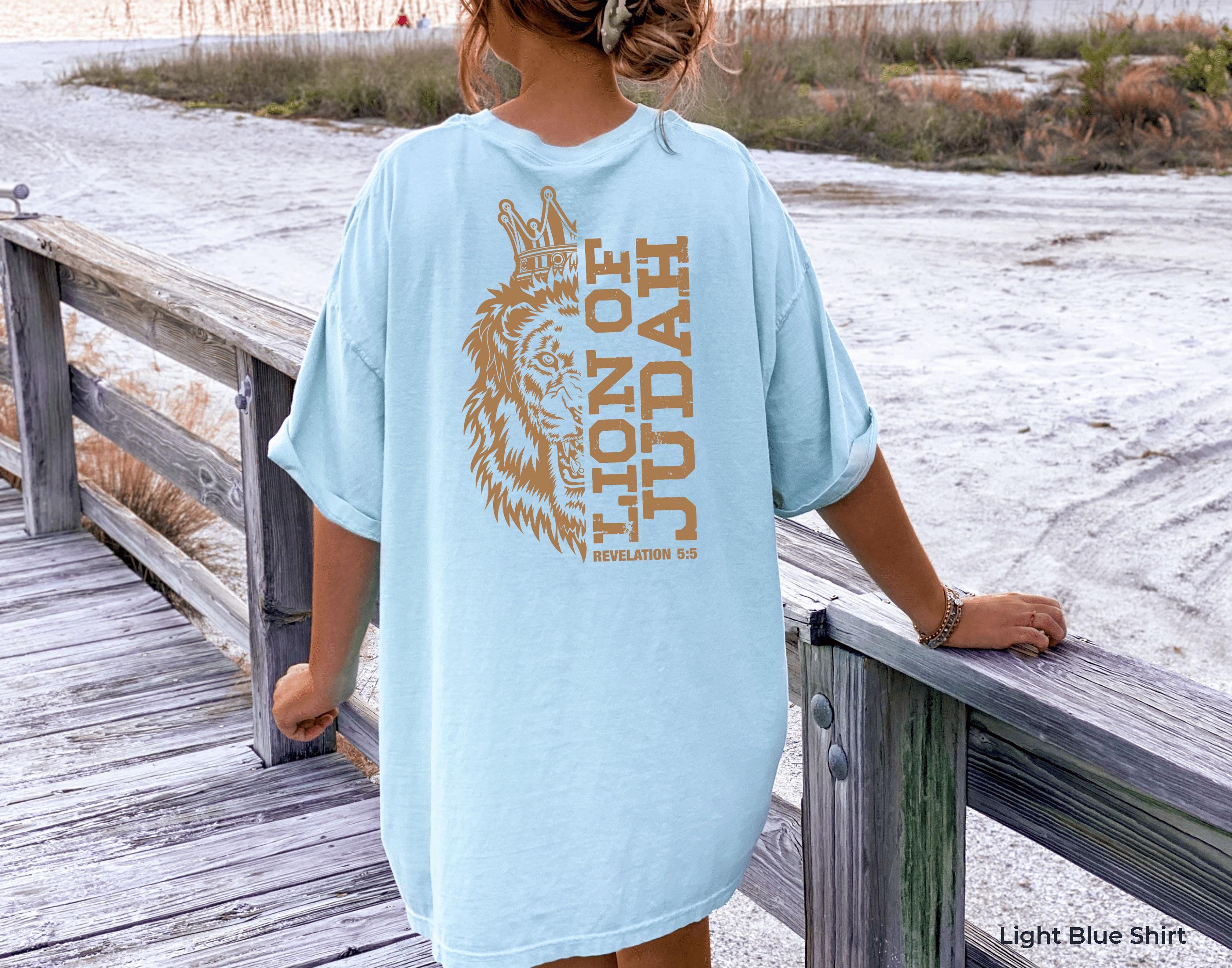 Lion of Judah Hoodie, Inspirational Christian Shirt, Ladies Bible Verse Sweatshirt, Lion Themed Religious Tee, Gift For 
