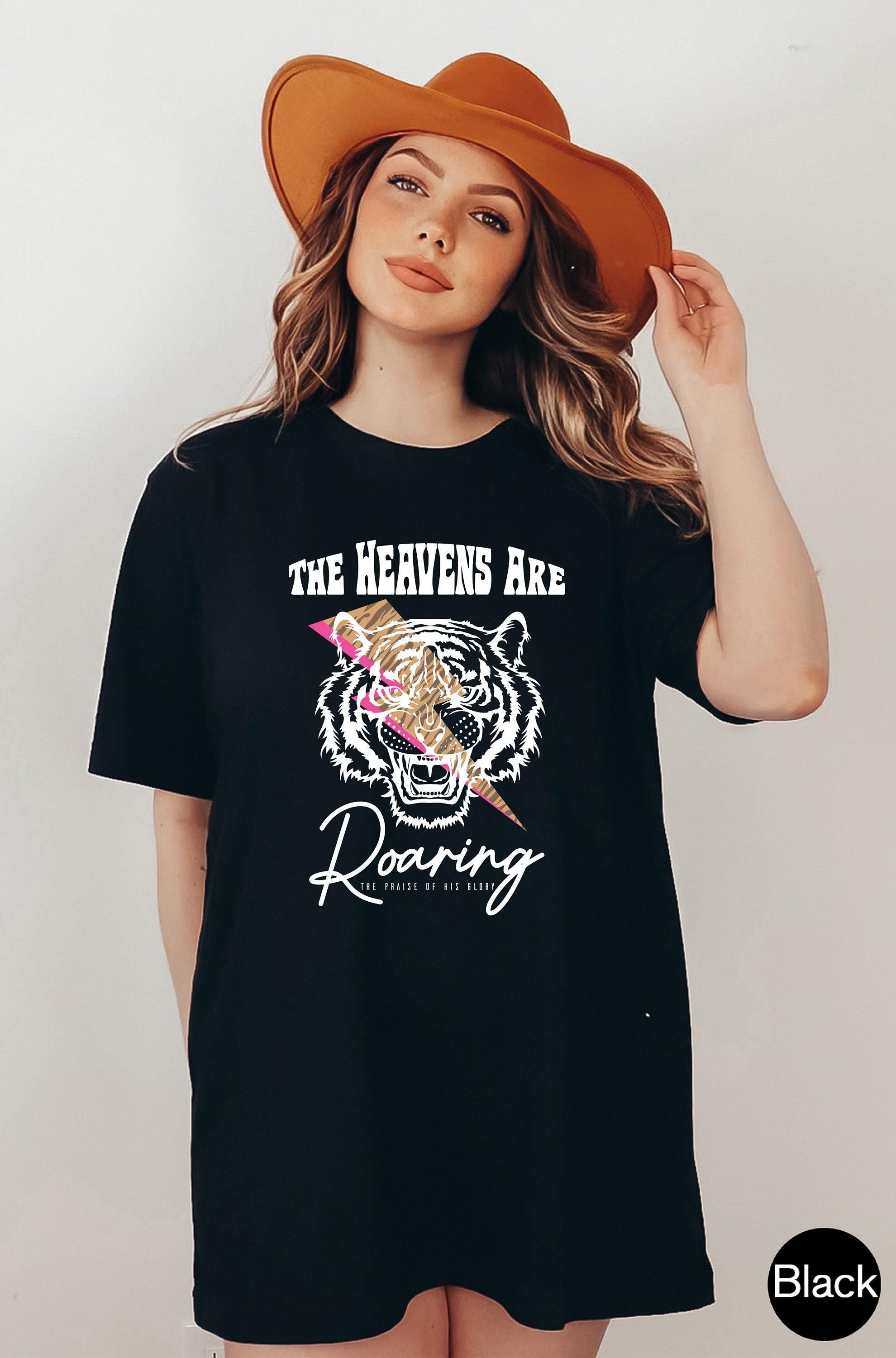 Aesthetic Christian Sweatshirt, Women's Religious Shirt, Bible Verse Hoodie, Faith Tshirt, Heavens Are Roaring Shirt, Ch