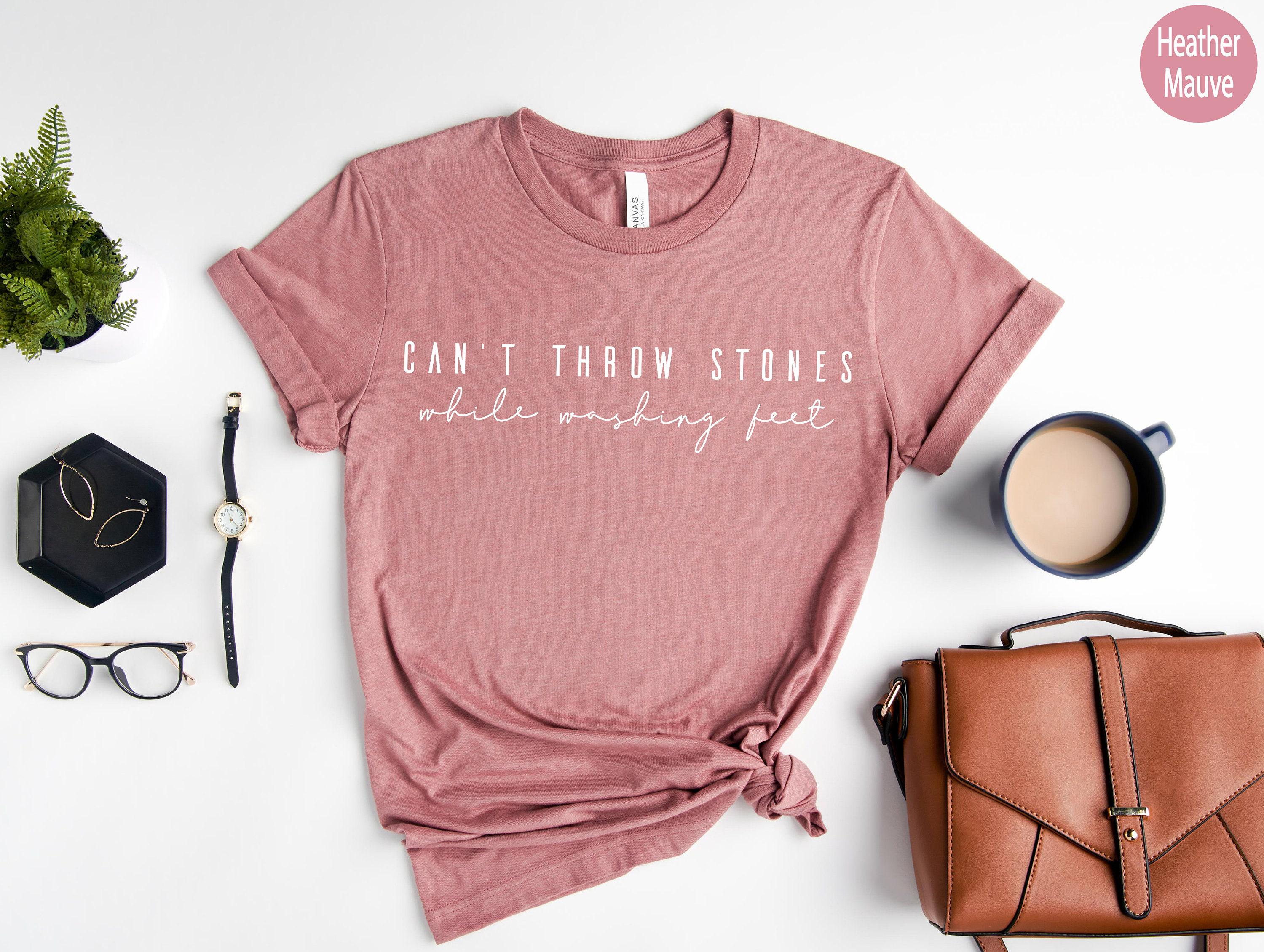 Trendy Christian Shirt, Bible Verse Shirt, Can't Throw Stones Sweatshirt, Religious Shirts, Faith Hoodie, Church Shirt, 