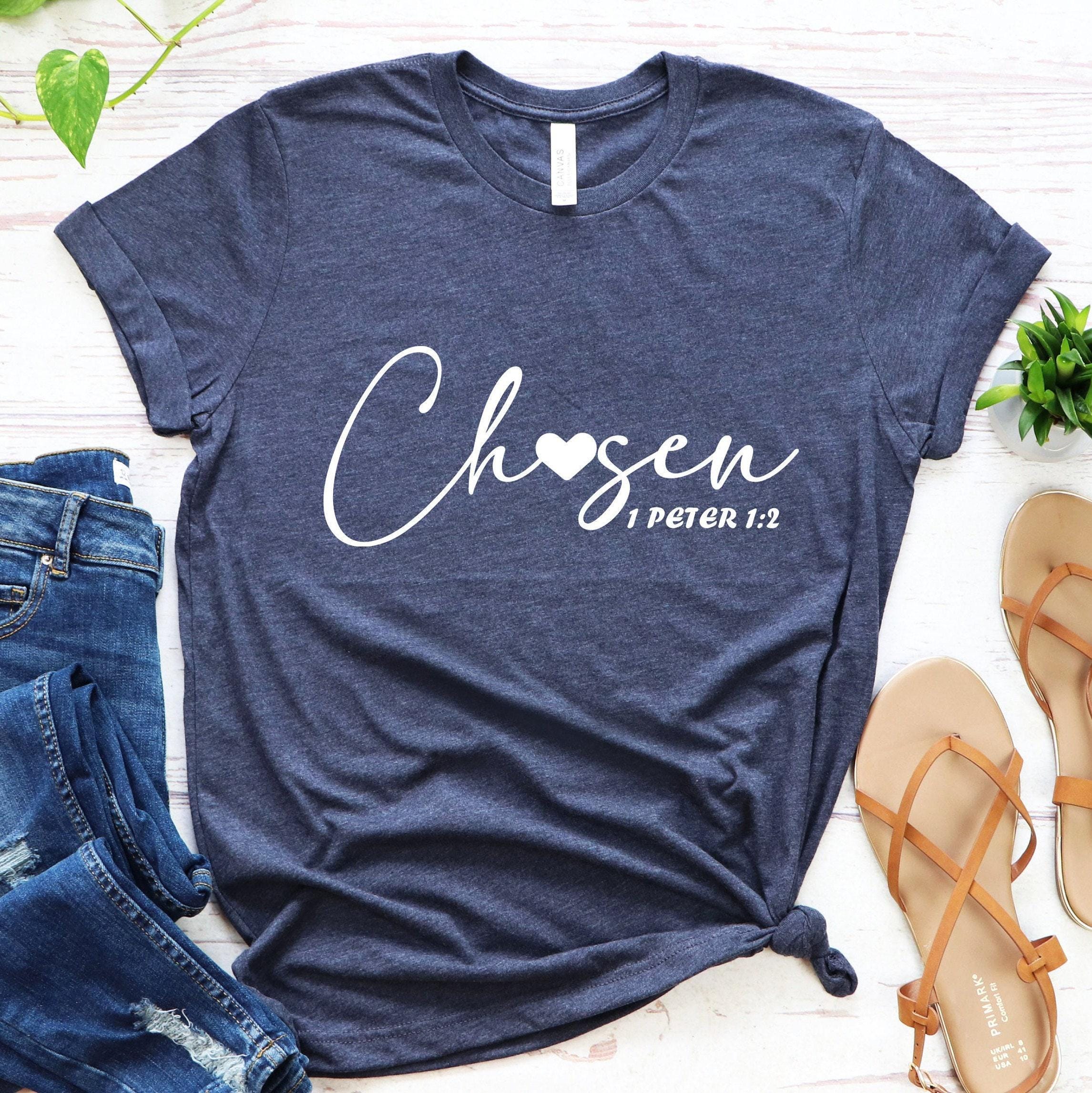Chosen Shirt, Cute Christian Sweatshirt, Women's Religious Shirt, Bible Verse Hoodie, Faith Tshirt, Christian Gifts, Cat