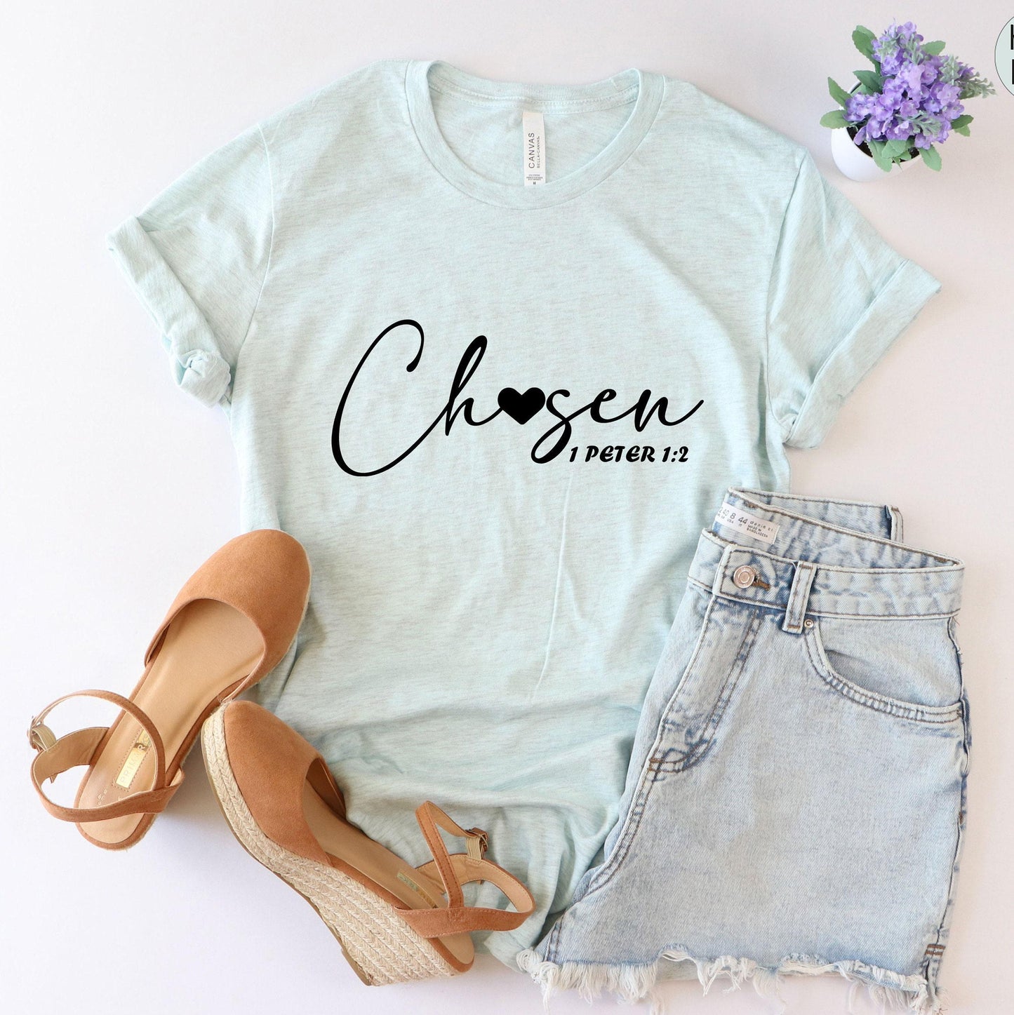 Chosen Shirt, Cute Christian Sweatshirt, Women's Religious Shirt, Bible Verse Hoodie, Faith Tshirt, Christian Gifts, Catholic Gifts