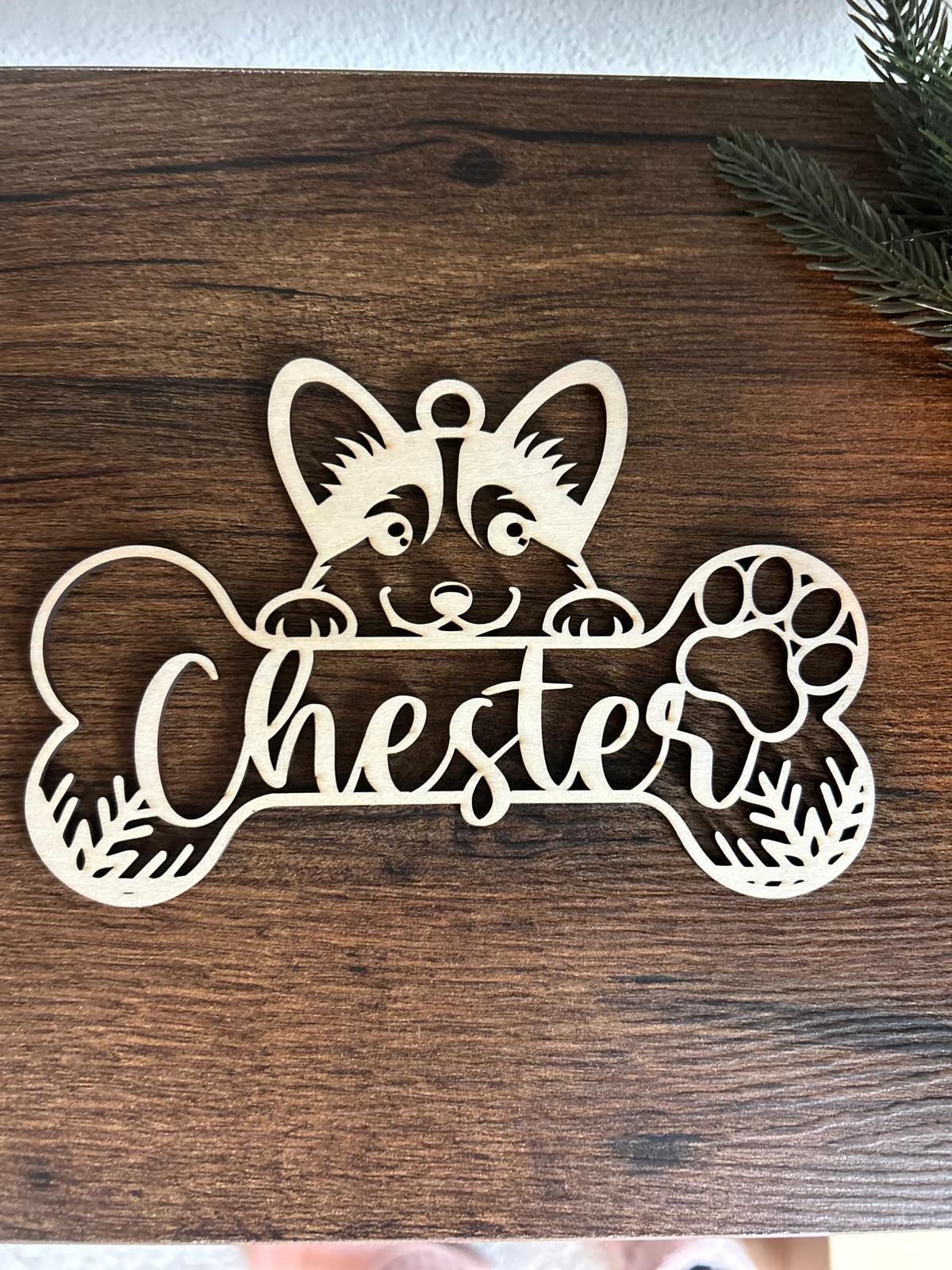 Personalized Dog Paw Ornament, Custom Dog with Name Christmas Ornament, Pet Memorial 2024 Ornament, Custom  Christmas Tree Decor