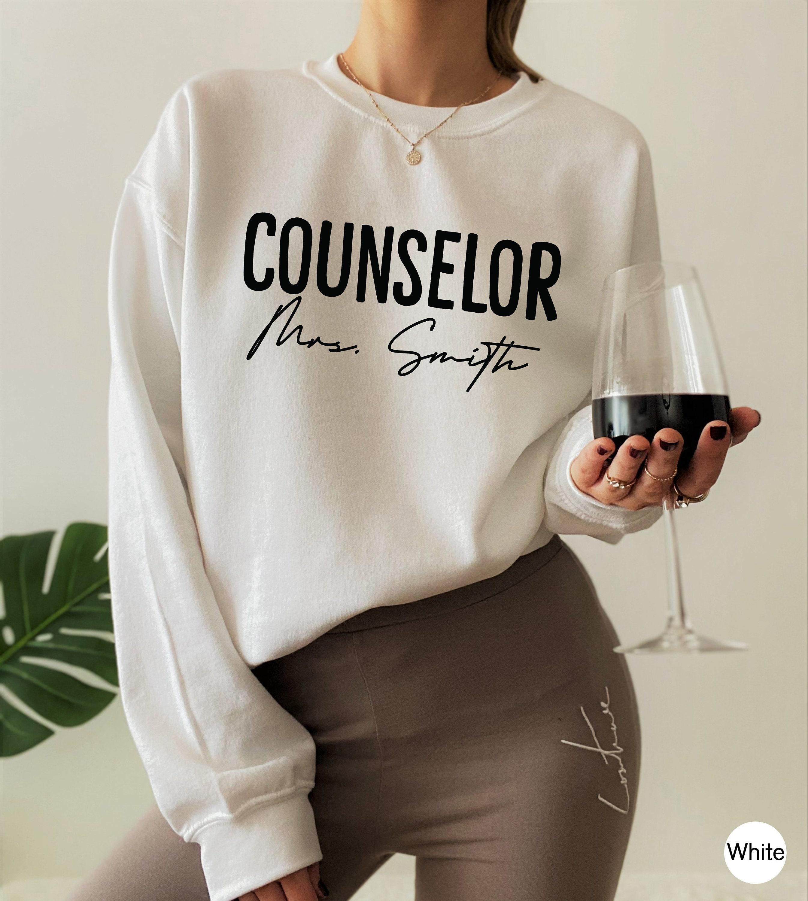 Custom School Counselor Shirt For Women, Personalized School Counselor Sweatshirt, School Psychologist Tshirt, School Co