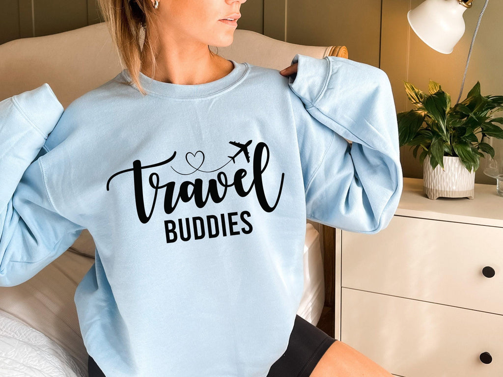 Women's Travel Buddies Sweatshirt, Funny Friends Trip Shirt, Girls Vacation Shirt For Summer, Girls Weekend Tshirts, Girlfriend Gifts