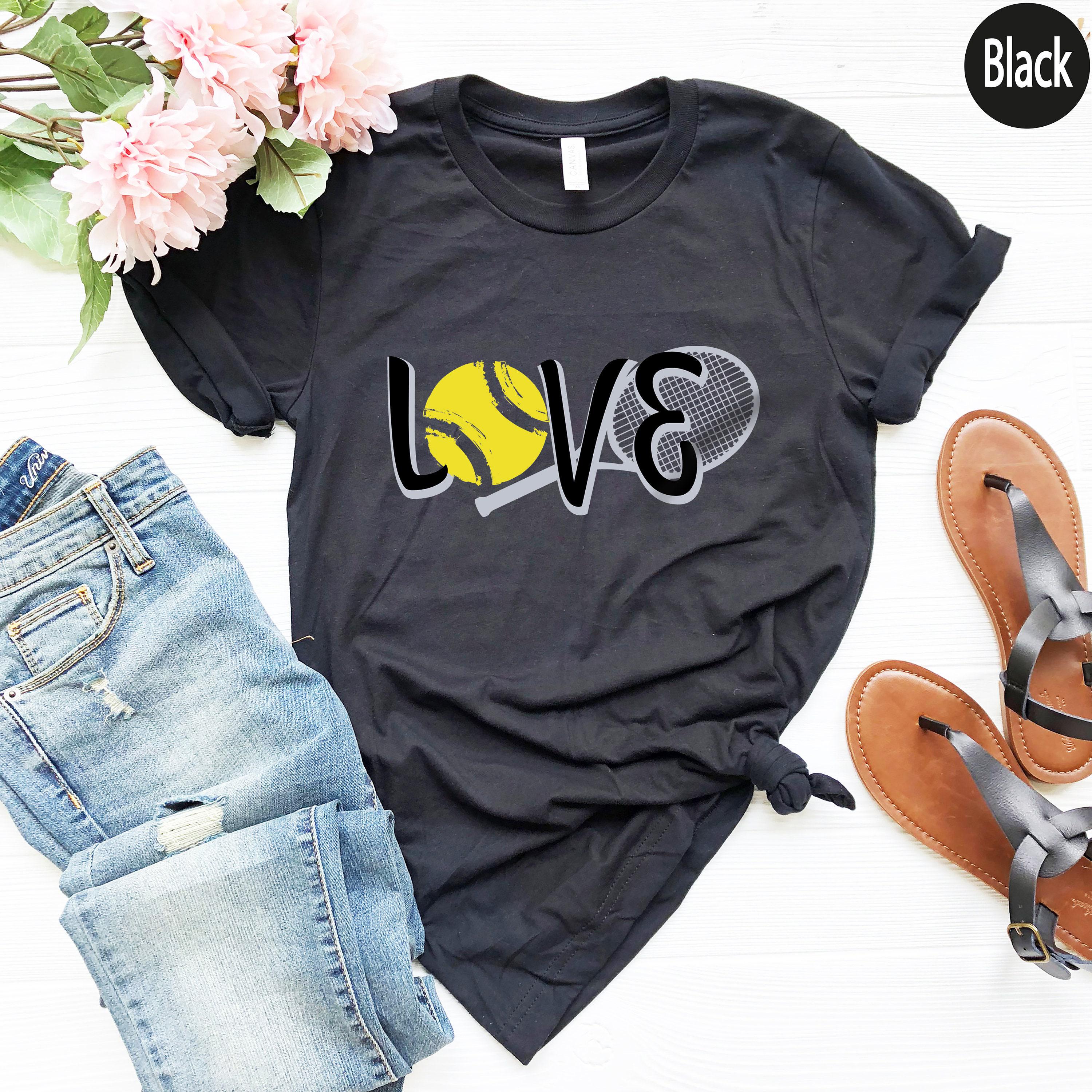 Tennis Love Sweatshirt, Sports Mom Shirt, Table Tennis Player Hoodie, Gift For Tennis Coach, Tennis Woman Tee, Trendy Tennis Tshirt