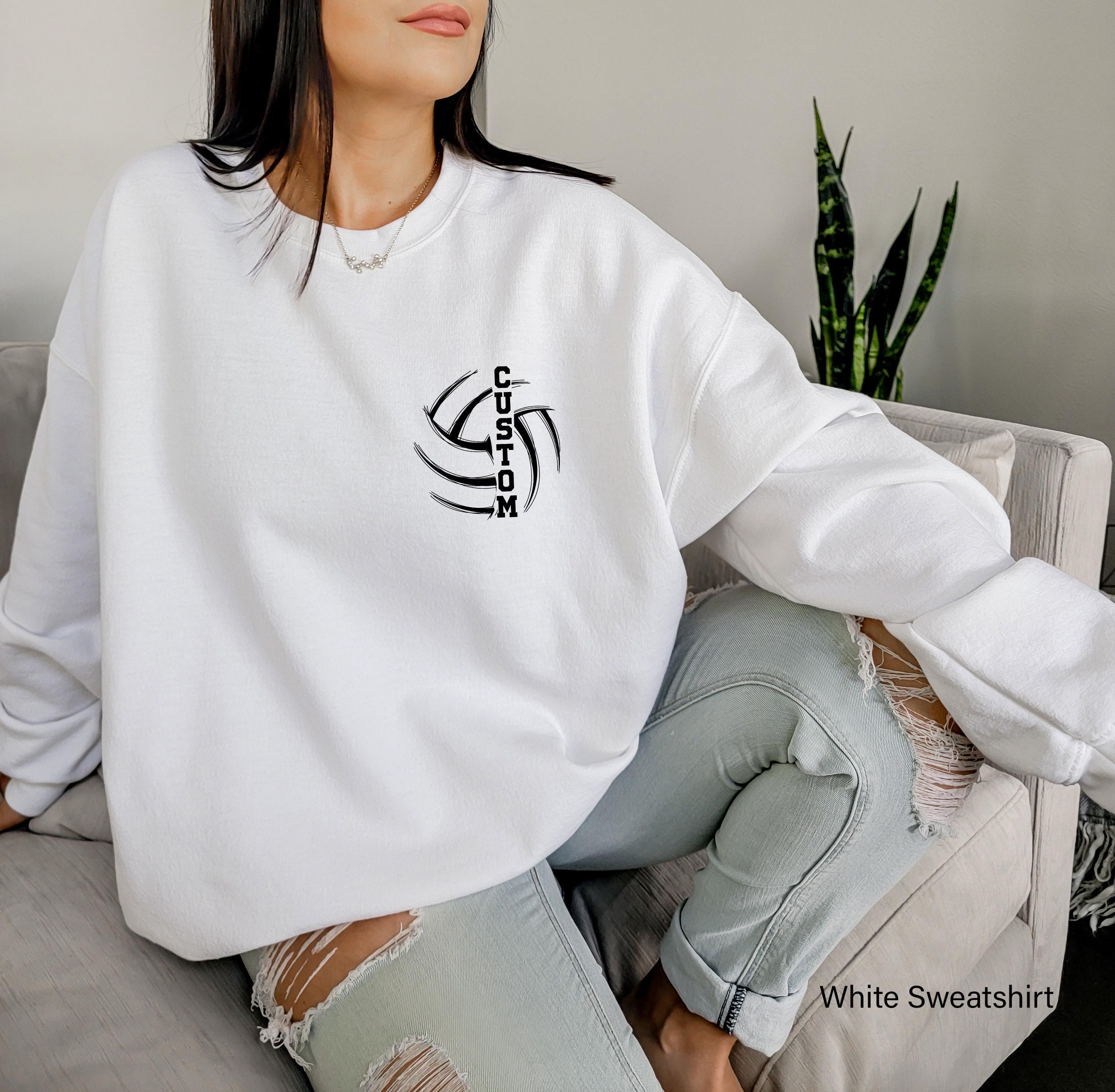 Custom Volleyball Sweatshirt, Personalized Volleyball Shirt, Women's Volleyball Player Shirt, Custom Volleyball Player Gifts