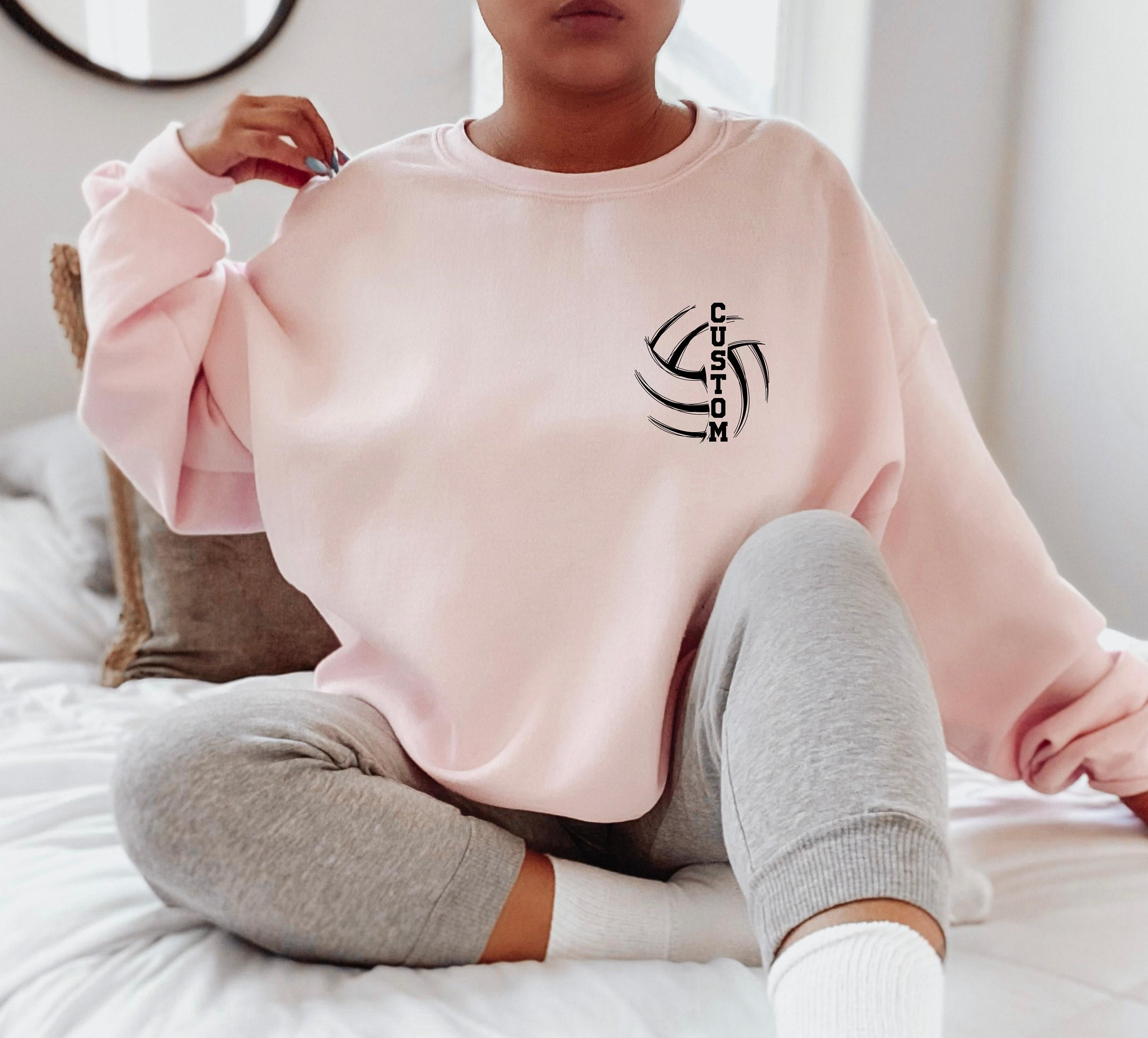 Custom Volleyball Sweatshirt, Personalized Volleyball Shirt, Women's Volleyball Player Shirt, Custom Volleyball Player Gifts