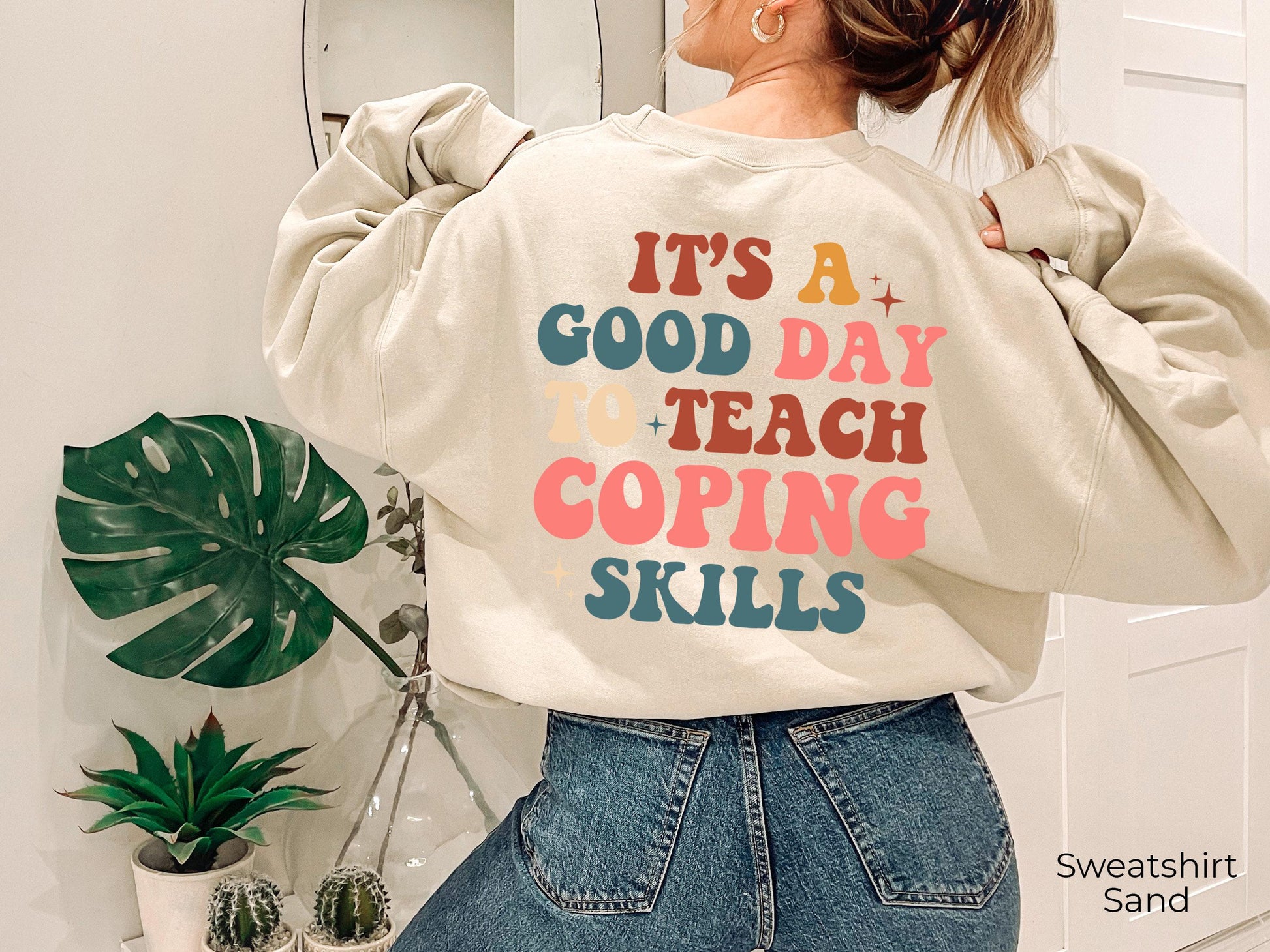 Aesthetic Therapist Sweatshirt, It's A Good Day To Teach Coping Skills Hoodie, Women's Mental Health Shirt, Trendy Psychologist Gifts