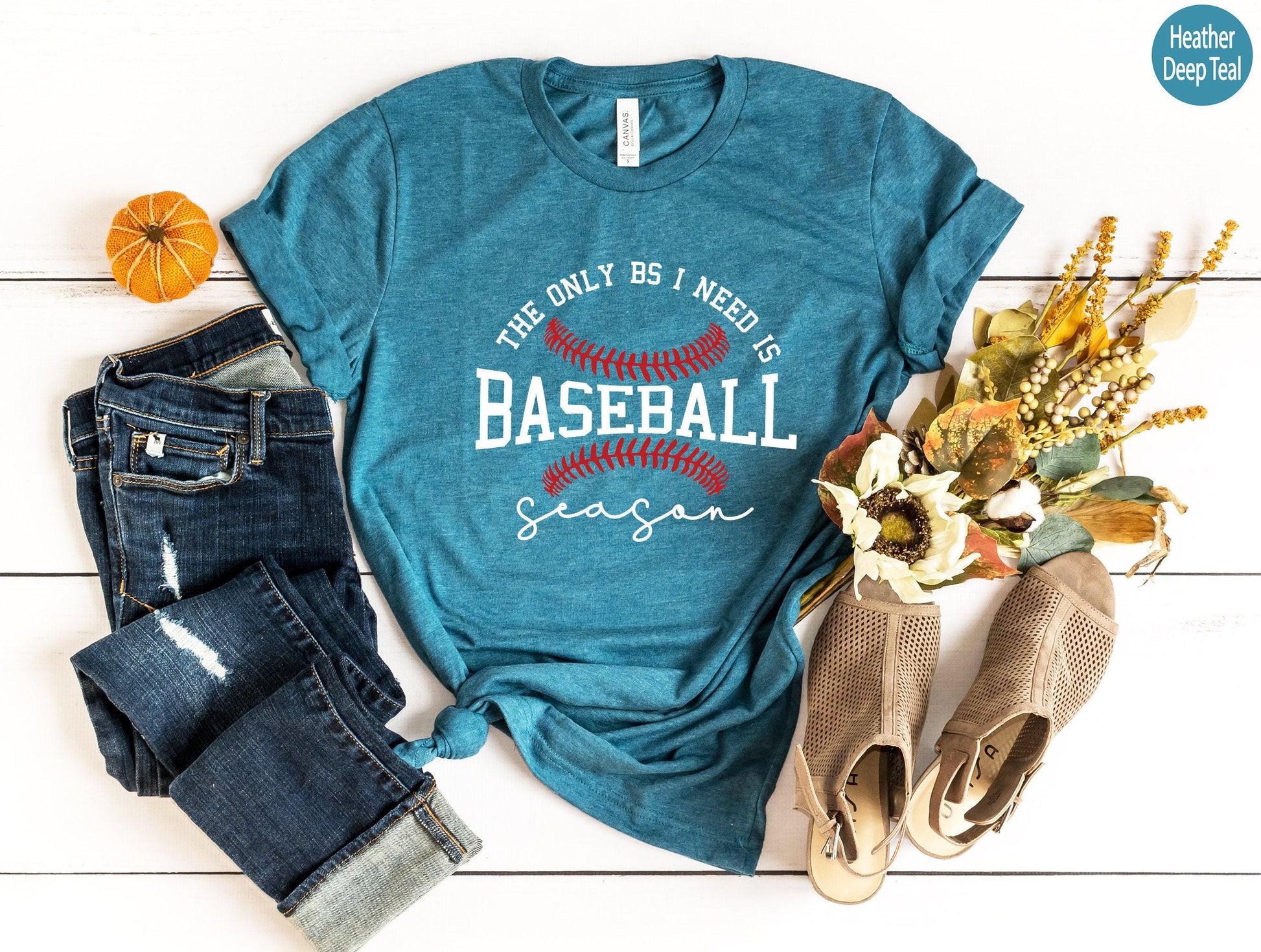 The Only BS I Need Is Baseball Shirt, Women's Funny Baseball Sweatshirt, Baseball Player Shirt, Game Day Hoodie, Sports Gift For Her