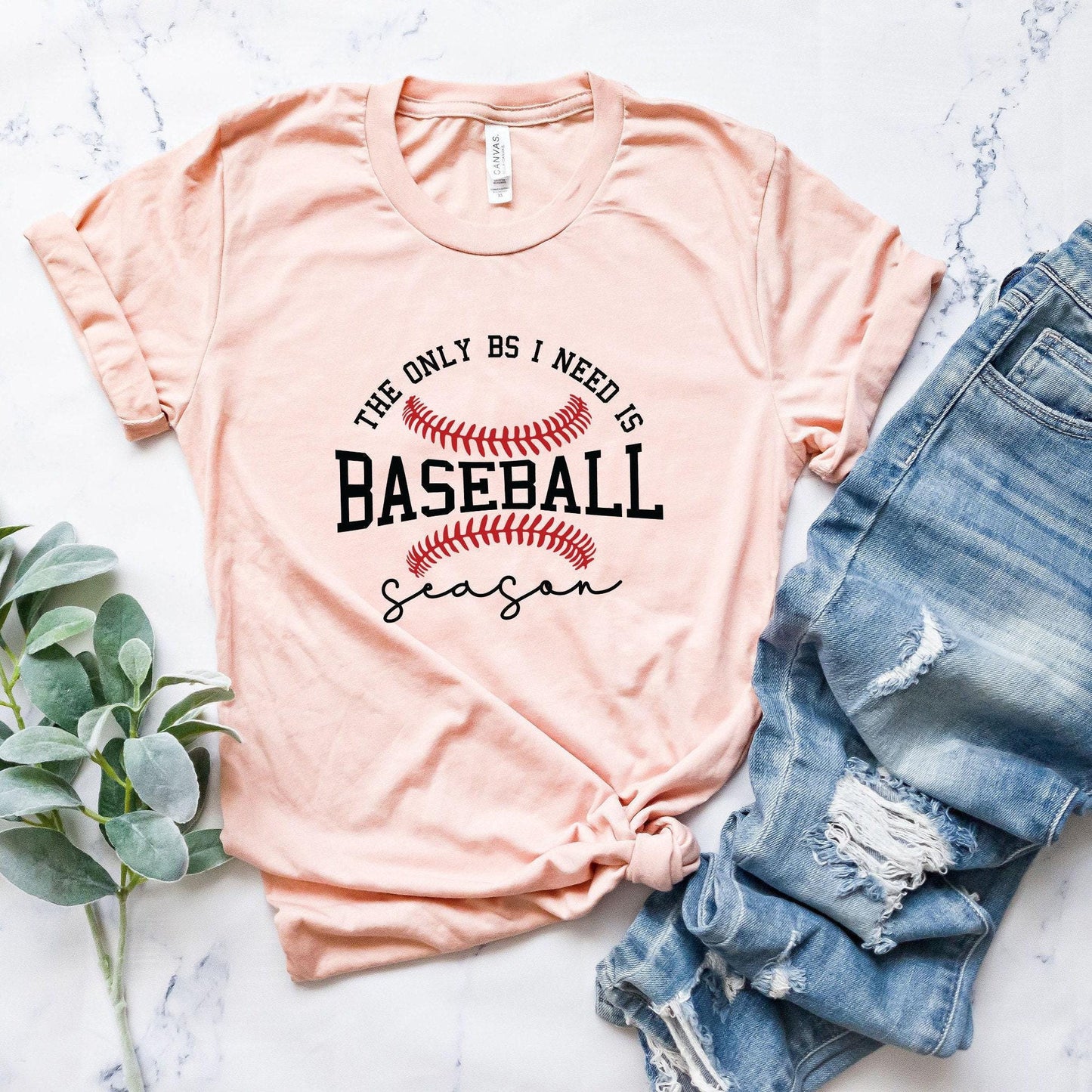 The Only BS I Need Is Baseball Shirt, Women's Funny Baseball Sweatshirt, Baseball Player Shirt, Game Day Hoodie, Sports Gift For Her