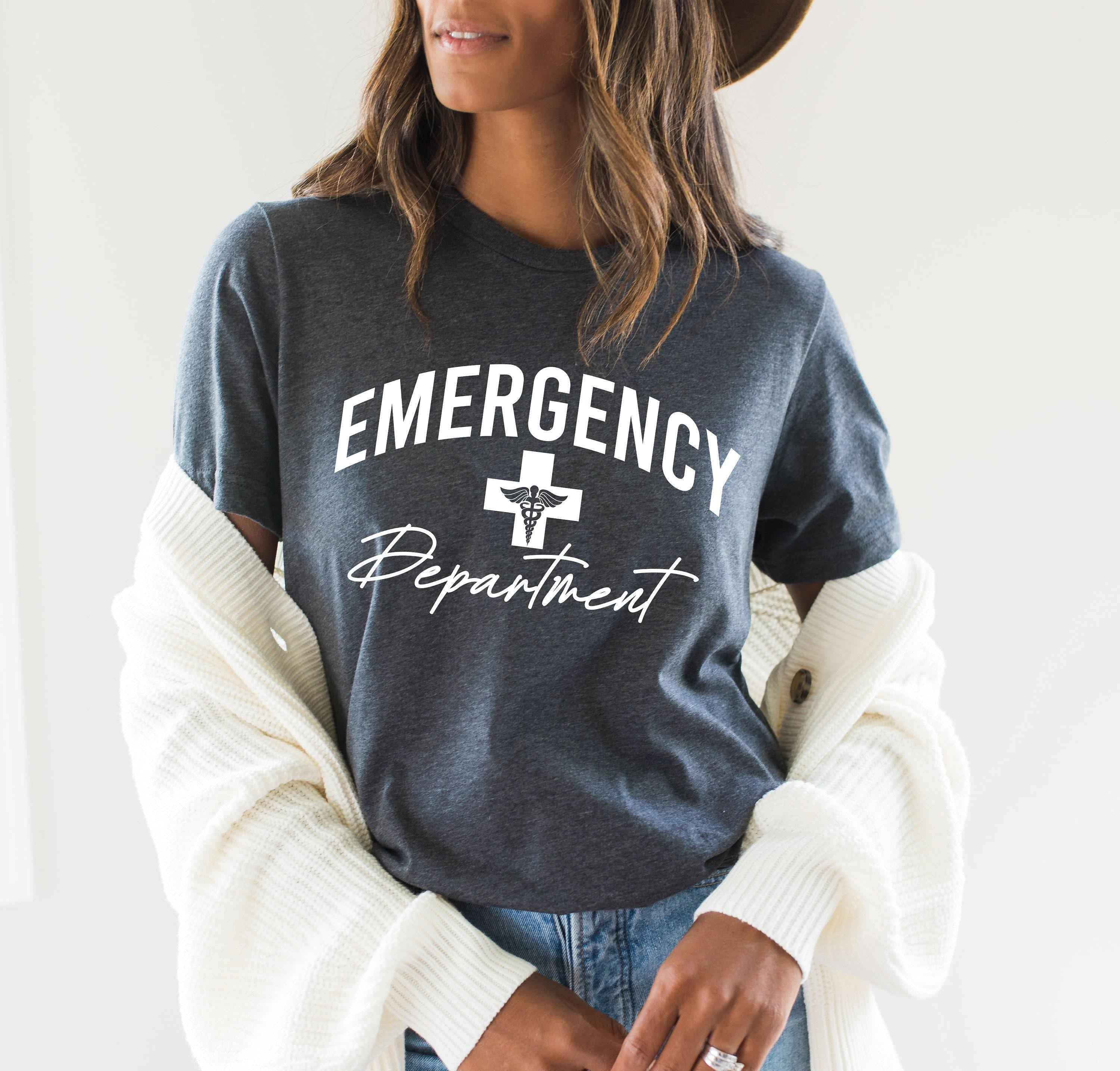 Emergency Department Sweatshirt, Emergency Nurse Shirt, Women's Nurse Shirt For Work, ER Nurse Tshirt, Nursing Student G