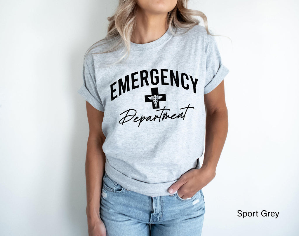 Emergency Department Sweatshirt, Emergency Nurse Shirt, Women's Nurse Shirt For Work, ER Nurse Tshirt, Nursing Student Graduation Gift