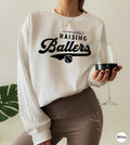 Raising Ballers Sweatshirt, Cute Baseball Mom Shirt, Mom's Baseball Hoodie, Trendy Baseball Coach Gifts, Baseball Gifts For Mom