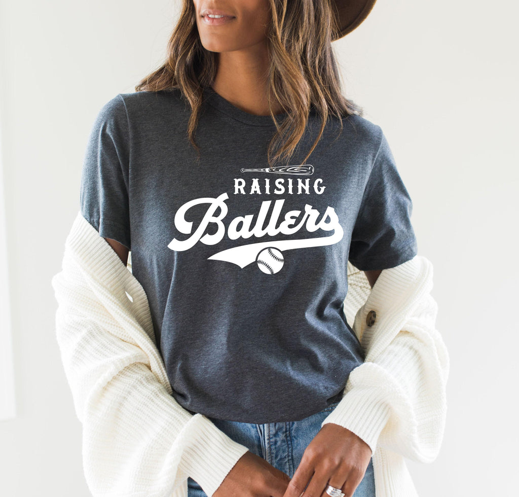 Raising Ballers Sweatshirt, Cute Baseball Mom Shirt, Mom's Baseball Hoodie, Trendy Baseball Coach Gifts, Baseball Gifts For Mom