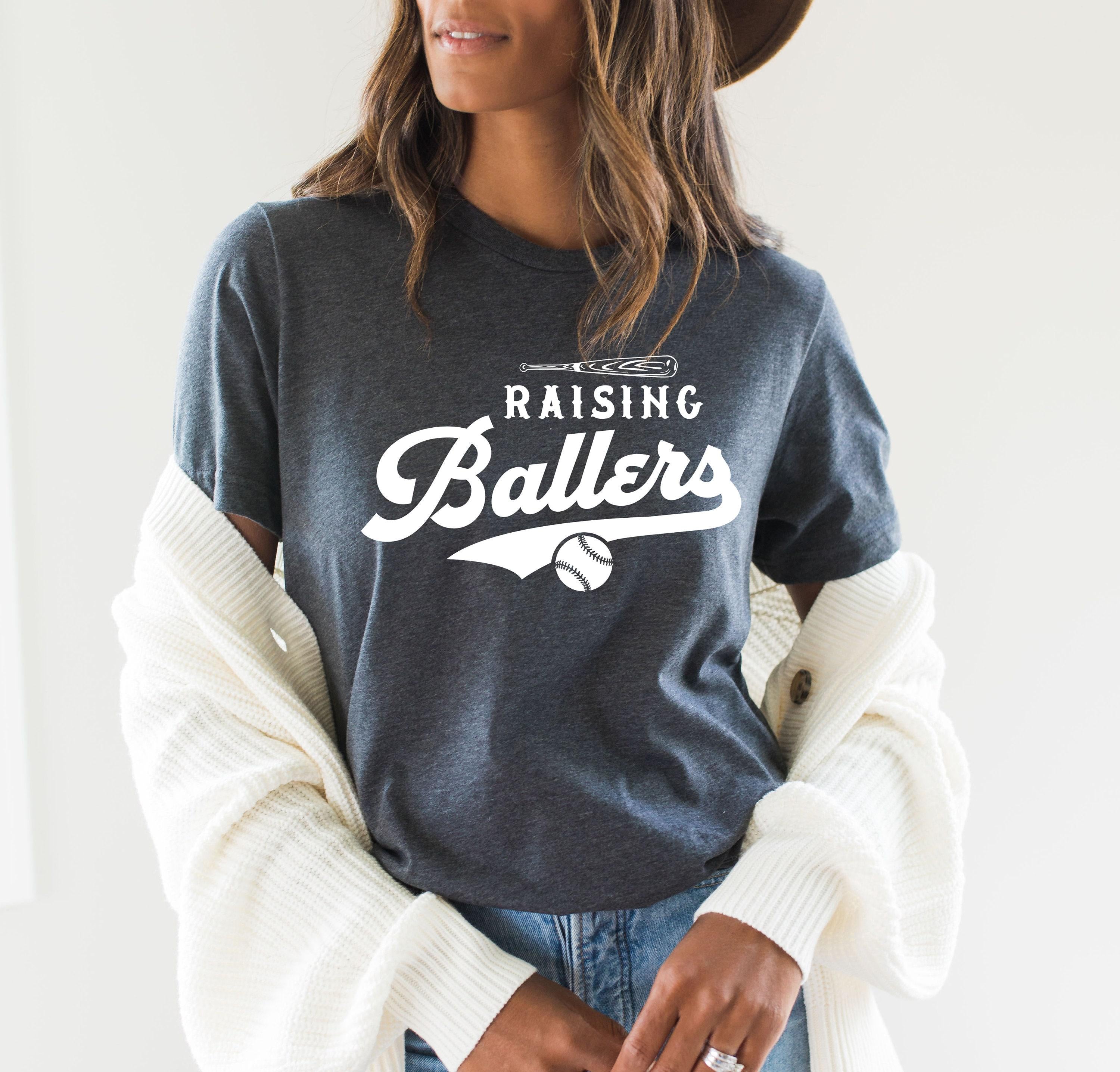 Raising Ballers Sweatshirt, Cute Baseball Mom Shirt, Mom's Baseball Hoodie, Trendy Baseball Coach Gifts, Baseball Gifts For Mom