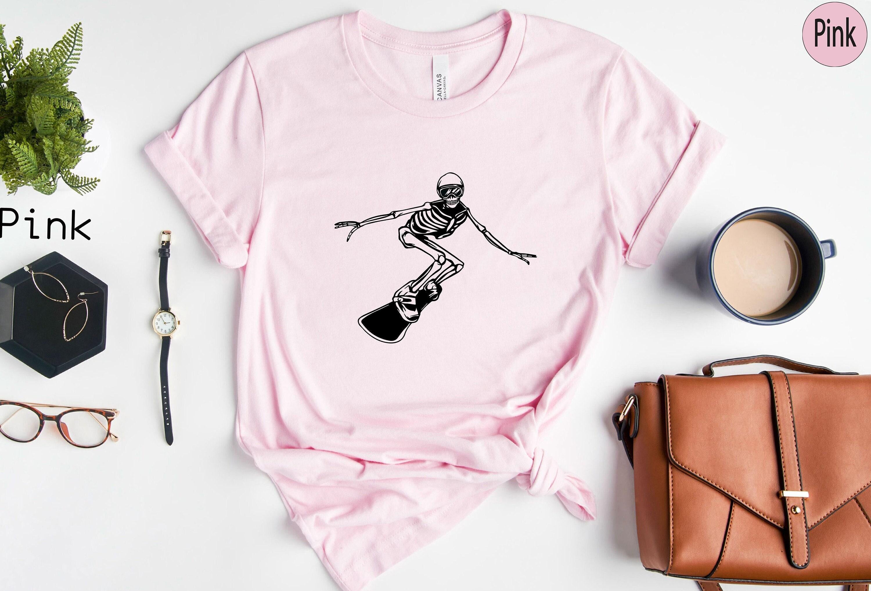 Snowboarding Skeleton Shirts, Women's Snowboard Shirts, Funny Snowboarder Gifts, Snowboard Trip Shirts, Men's Skeleton Sports Shirts