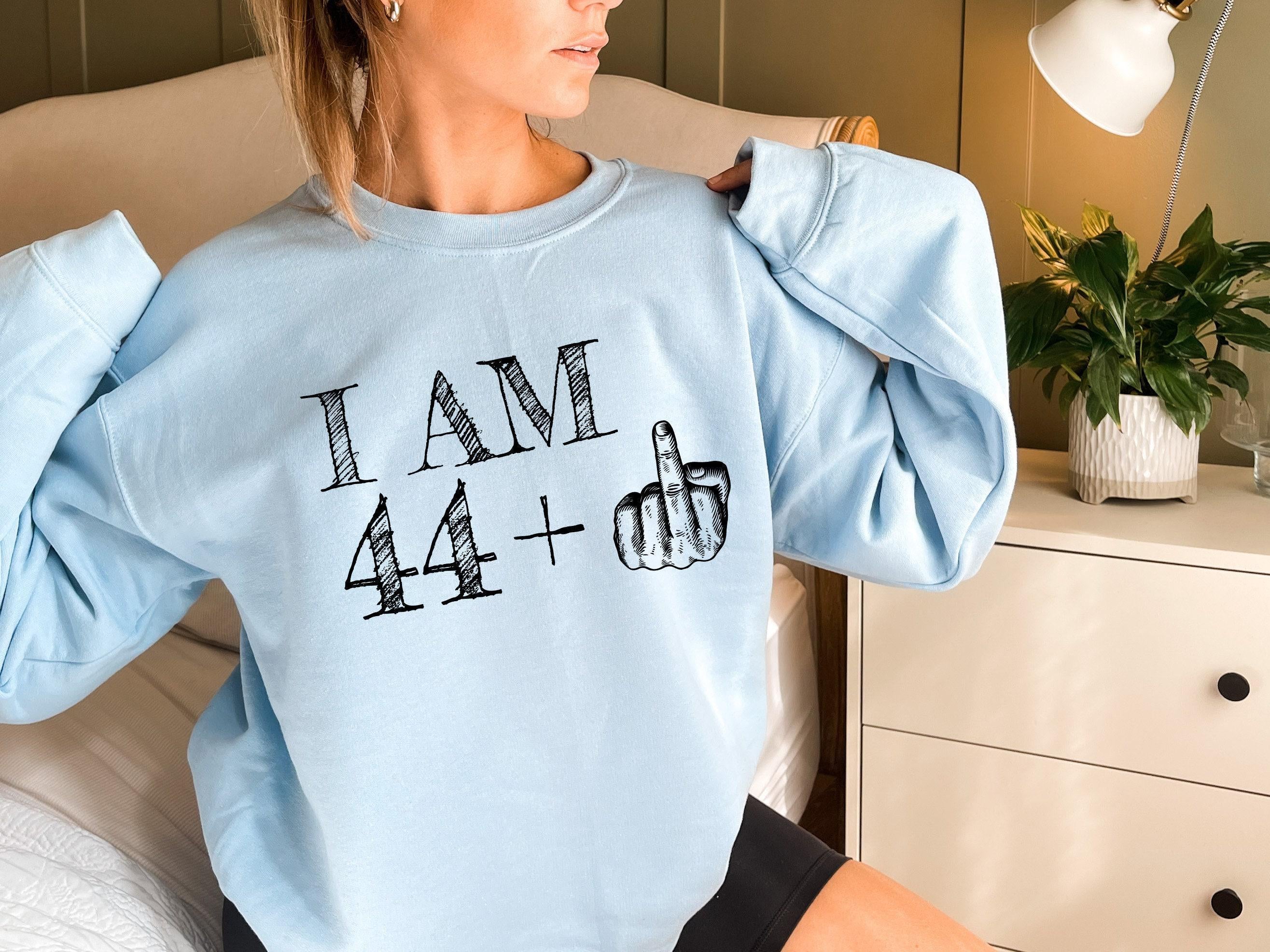 I'm 45 Plus Middle Finger Shirt, Women's 45th Birthday Shirt, Funny Birthday Tshirt, 50th Birthday Gifts For Her, Friend Birthday Gift