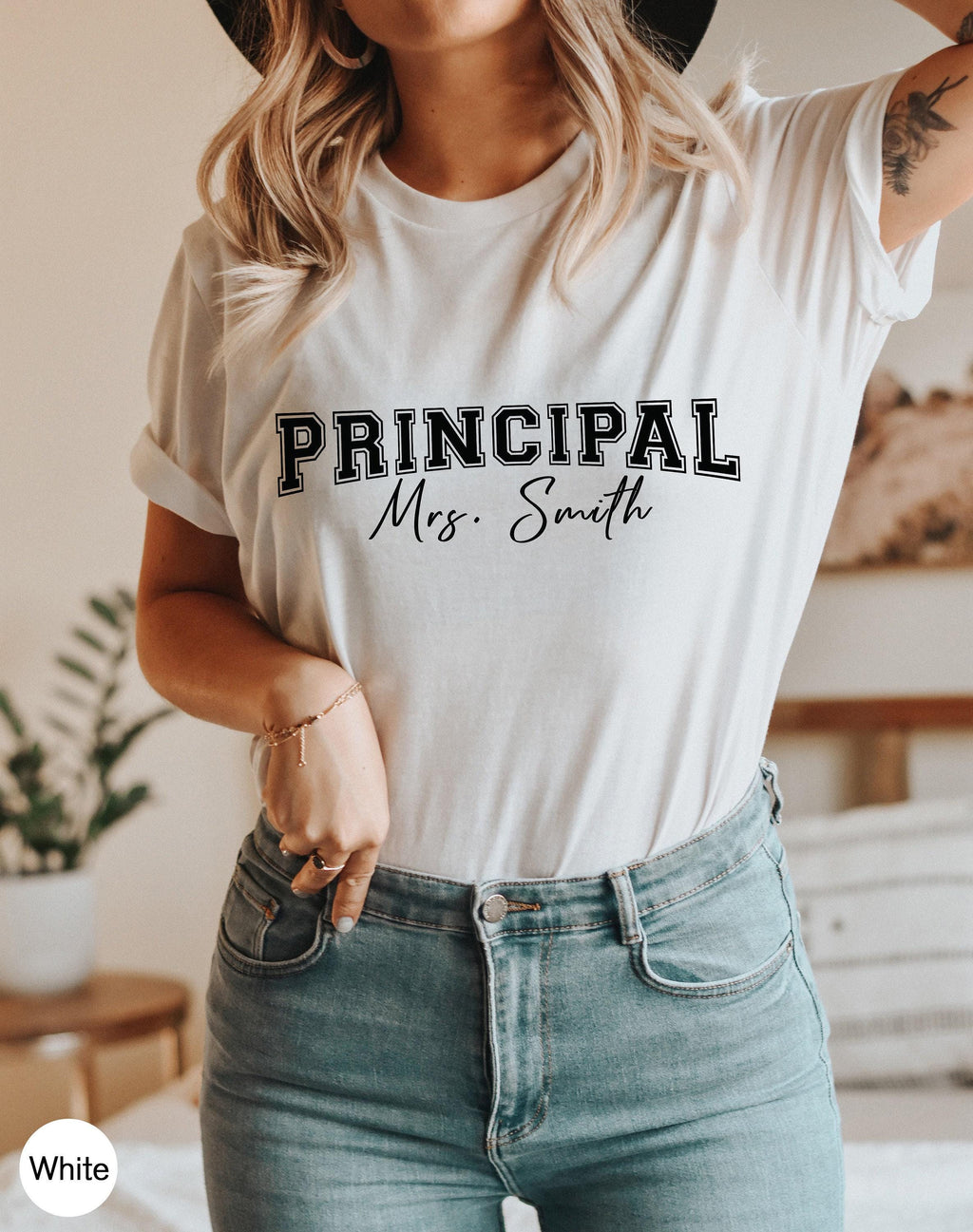 Custom Principal Shirt For Women, Personalized Principal Teacher Sweatshirt, Teacher Team Shirt, Back To School Tshirt, Principal Gift