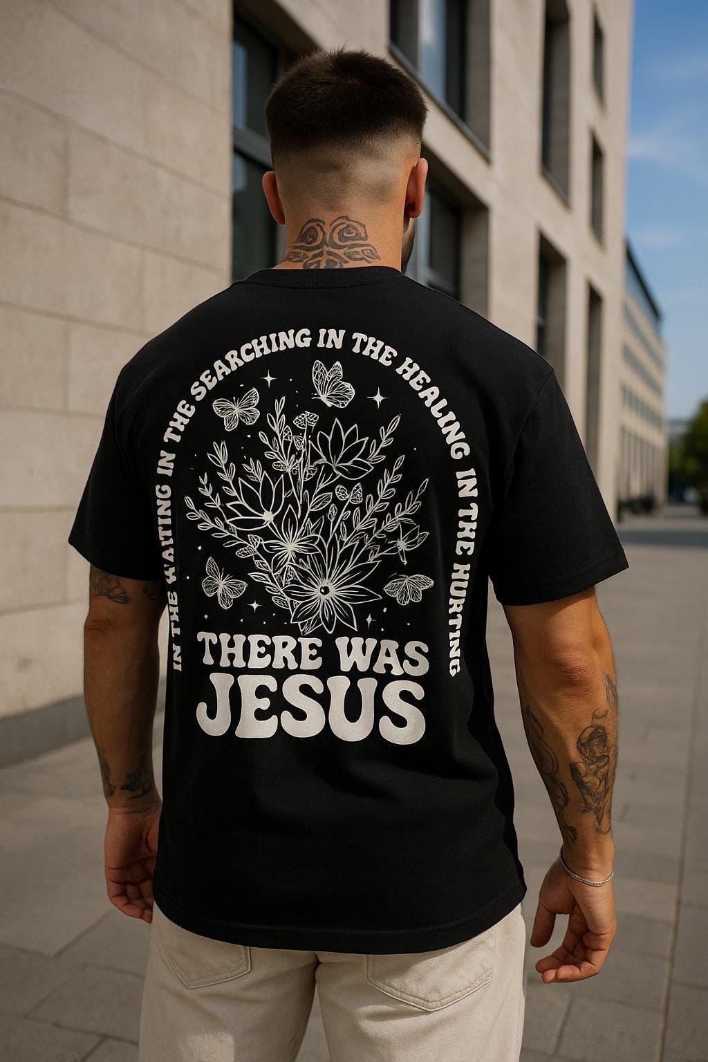 There Was Jesus Shirt | Floral Faith T-shirt, Christian Mom Gift, Religious Gift, Bible Verse Tee, Jesus Love Sweater, Aesthetic Faith Tee
