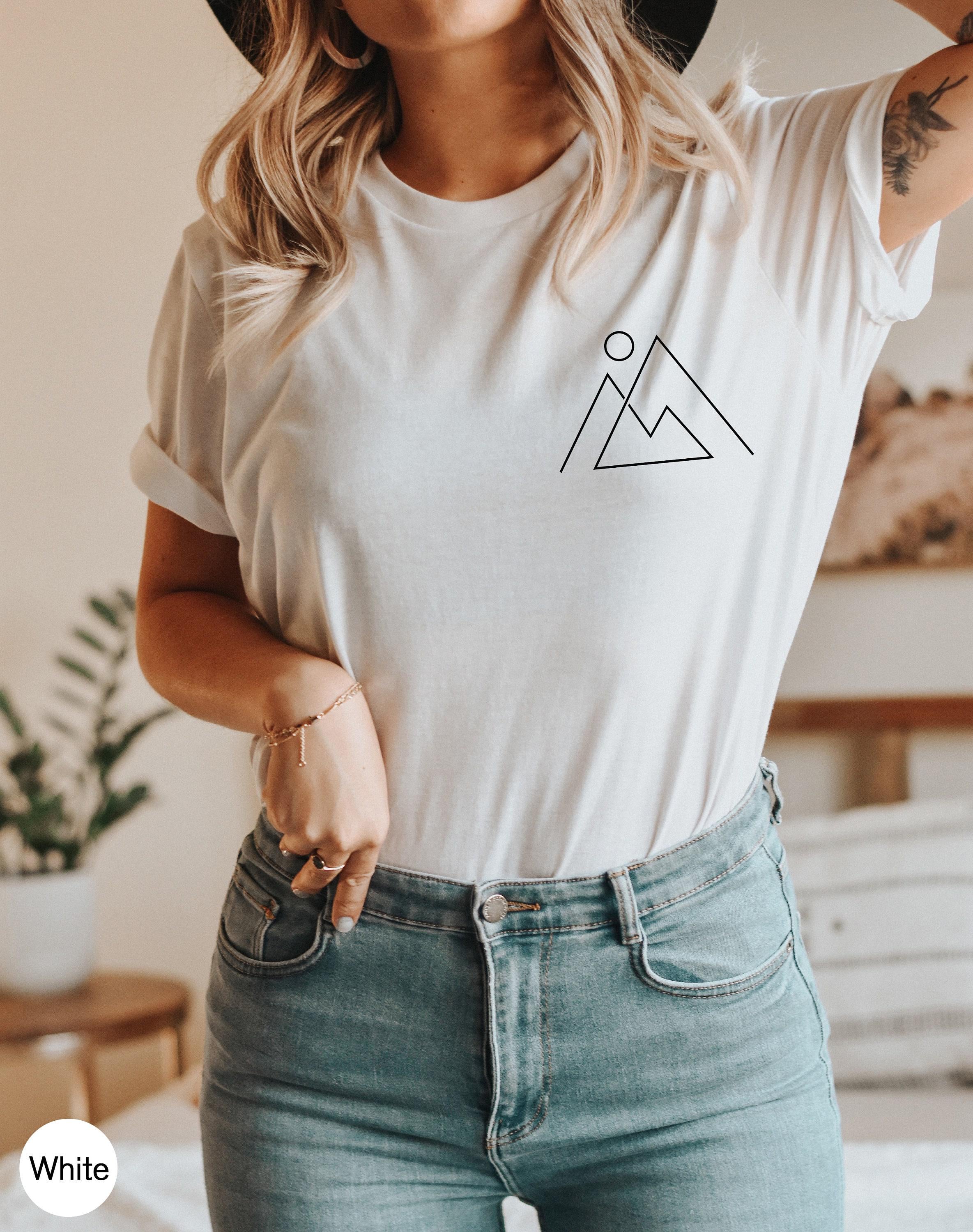 Mountains Sweatshirt | Minimalist Line Art Shirt, Nature Lover Gifts, Cute Hiker Gifts, Camper Gifts, Trendy Hiking Hoodie, Camping Hoodie