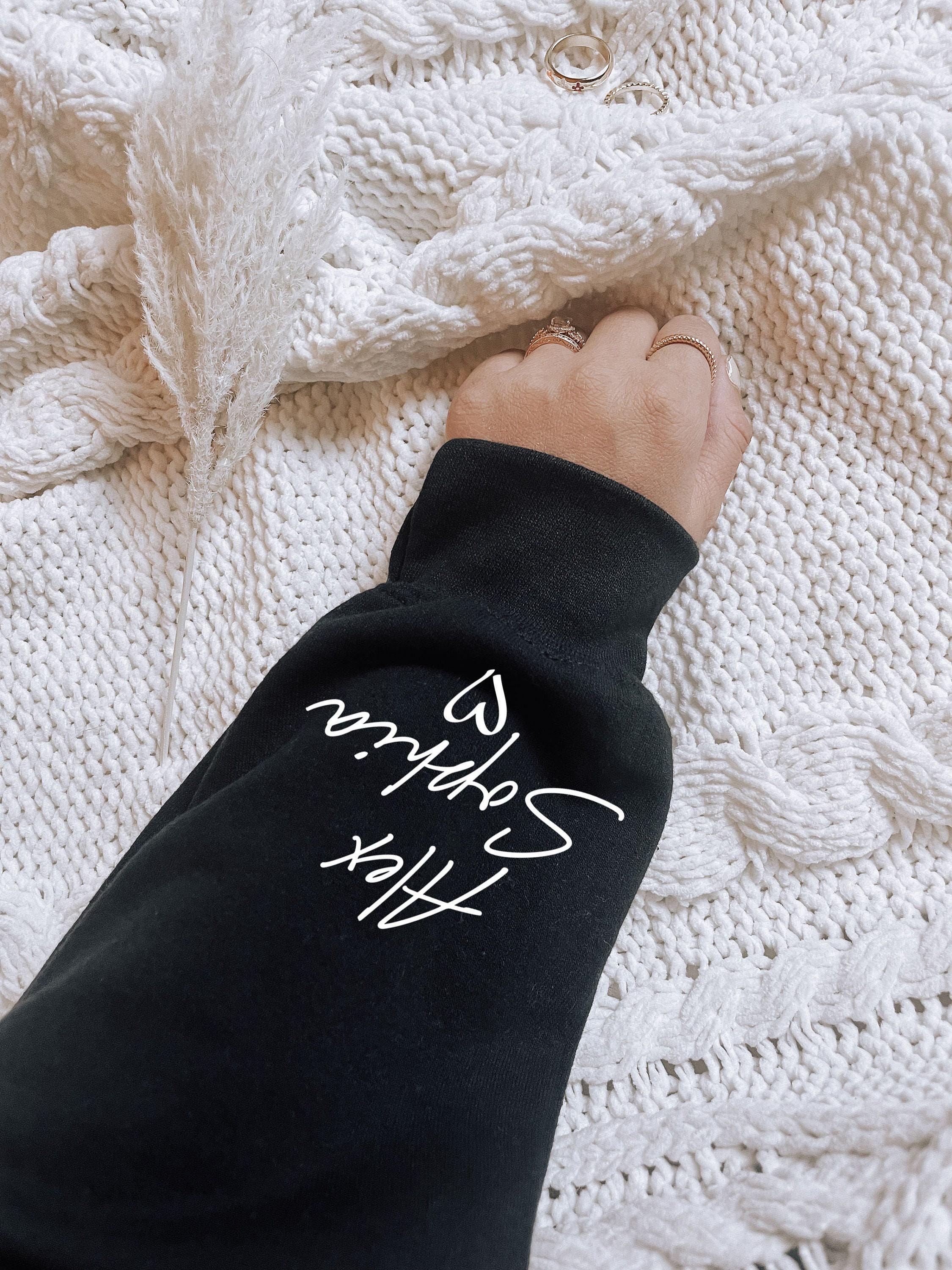 Custom Mom Shirt With Kids Names | I Wear My Heart On My Sleeve Hoodie, Moms Birthday Gifts, Mothers Day Gifts, Baby Sho