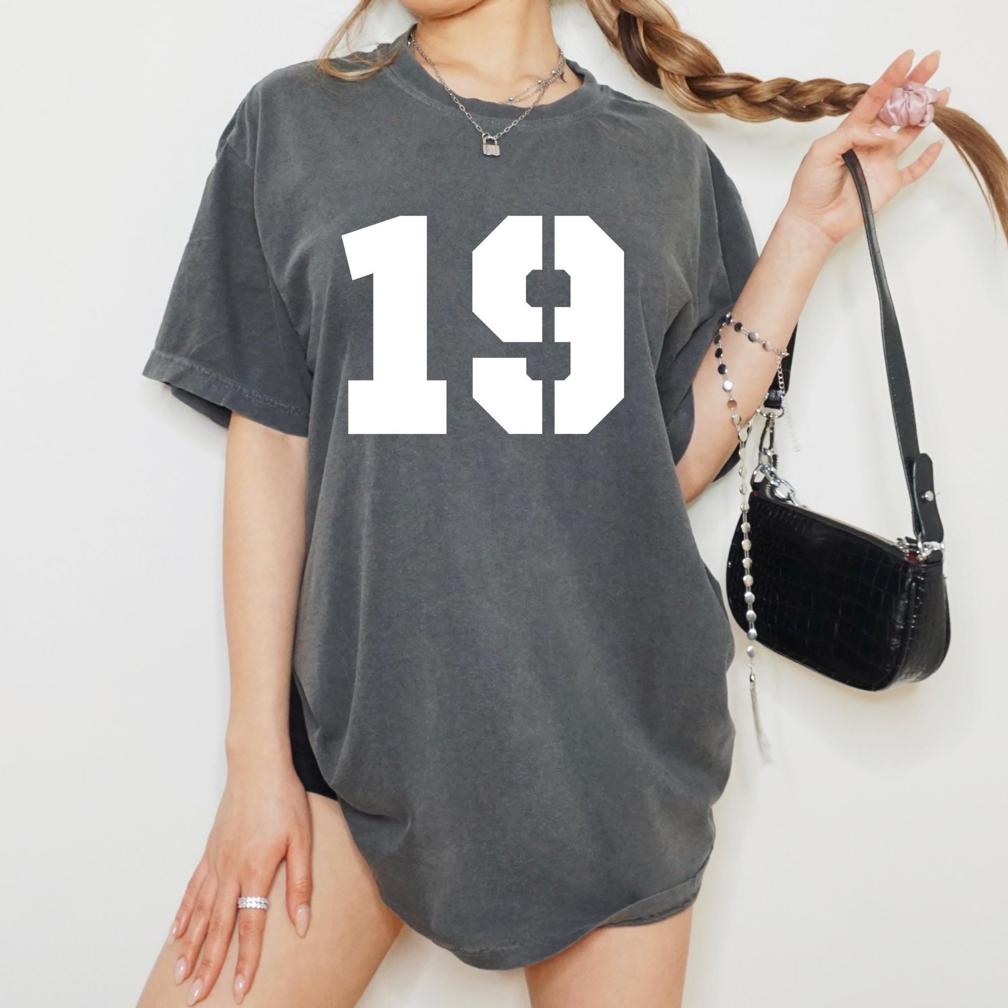 Comfort Colors Custom Number Boxy Tee | Personalized Your Number Shirt, Team Mascot Shirt, Jersey Number Tshirt, Team Spirit Shirt