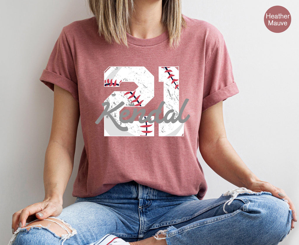 Custom Baseball Jersey Shirt | Personalized Baseball Mom Hoodie, Baseball Coach Gifts, Baseball Gift, Game Day Baseball, Custom Baseball Tee