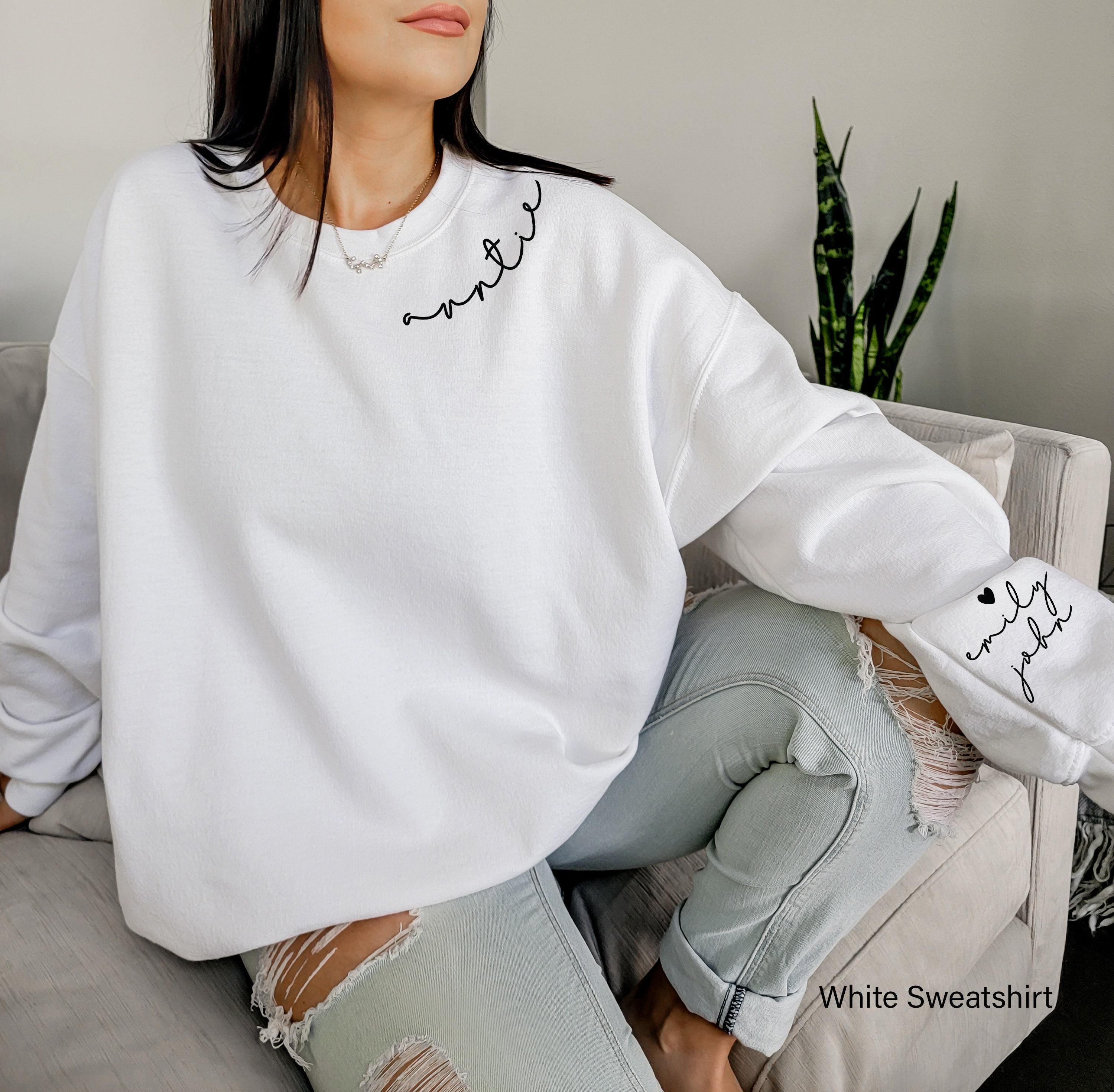Custom Auntie Sweatshirt with Niece and Nephew Names | Personalized Auntie Shirt, Cute Gift For Aunt, New Aunt Gifts, Gifts From Nephew