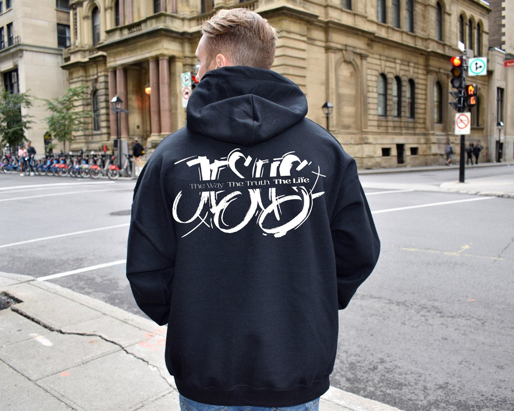 Jesus Hoodie For Christian Men | The Truth The Life Sweatshirt, Mens Ministry, Mens Christian Shirt, Men Religious Shirt, Faith Hoodies