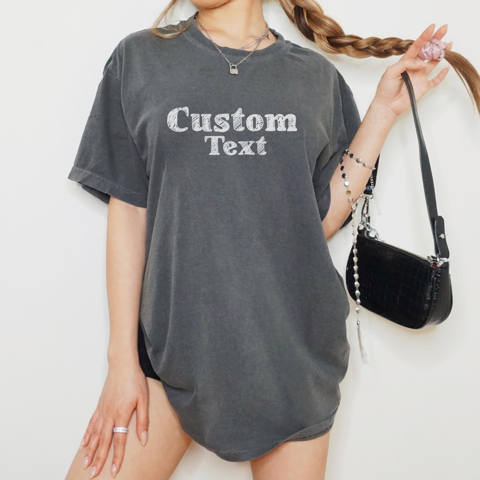 Custom Comfort Colors Boxy Tee | Vintage Custom Text Shirt, Business Logo Shirt, Beach Boxy Tee, Custom Y2K Shirt, Custom Cropped, Matching